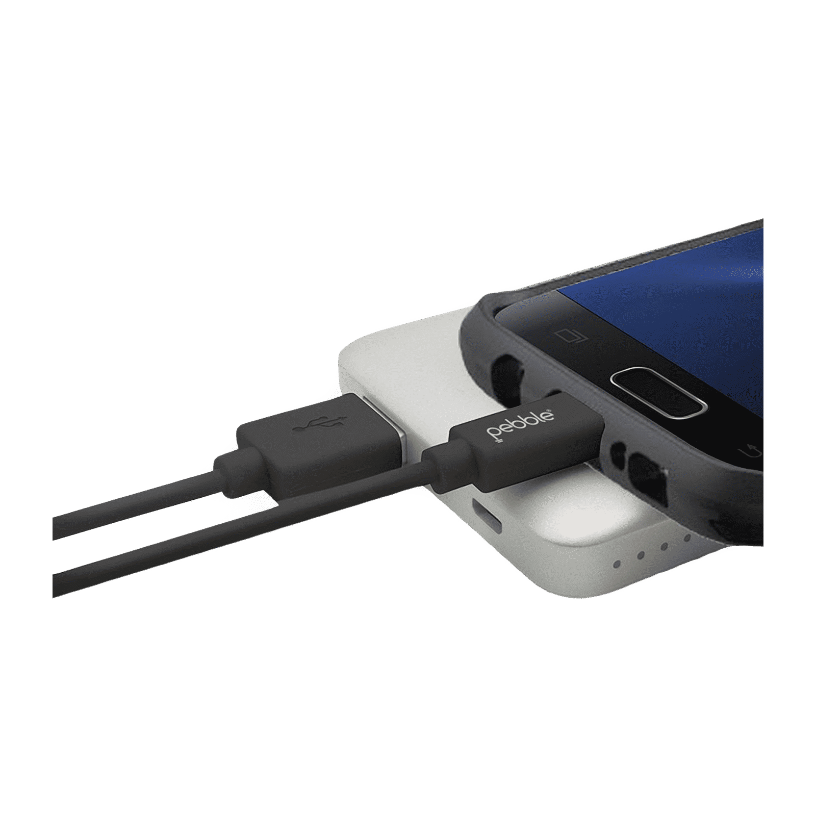 Pebble Type A to Type C 3.3 Feet (1M) Cable (Sync and Charge, Black)_5