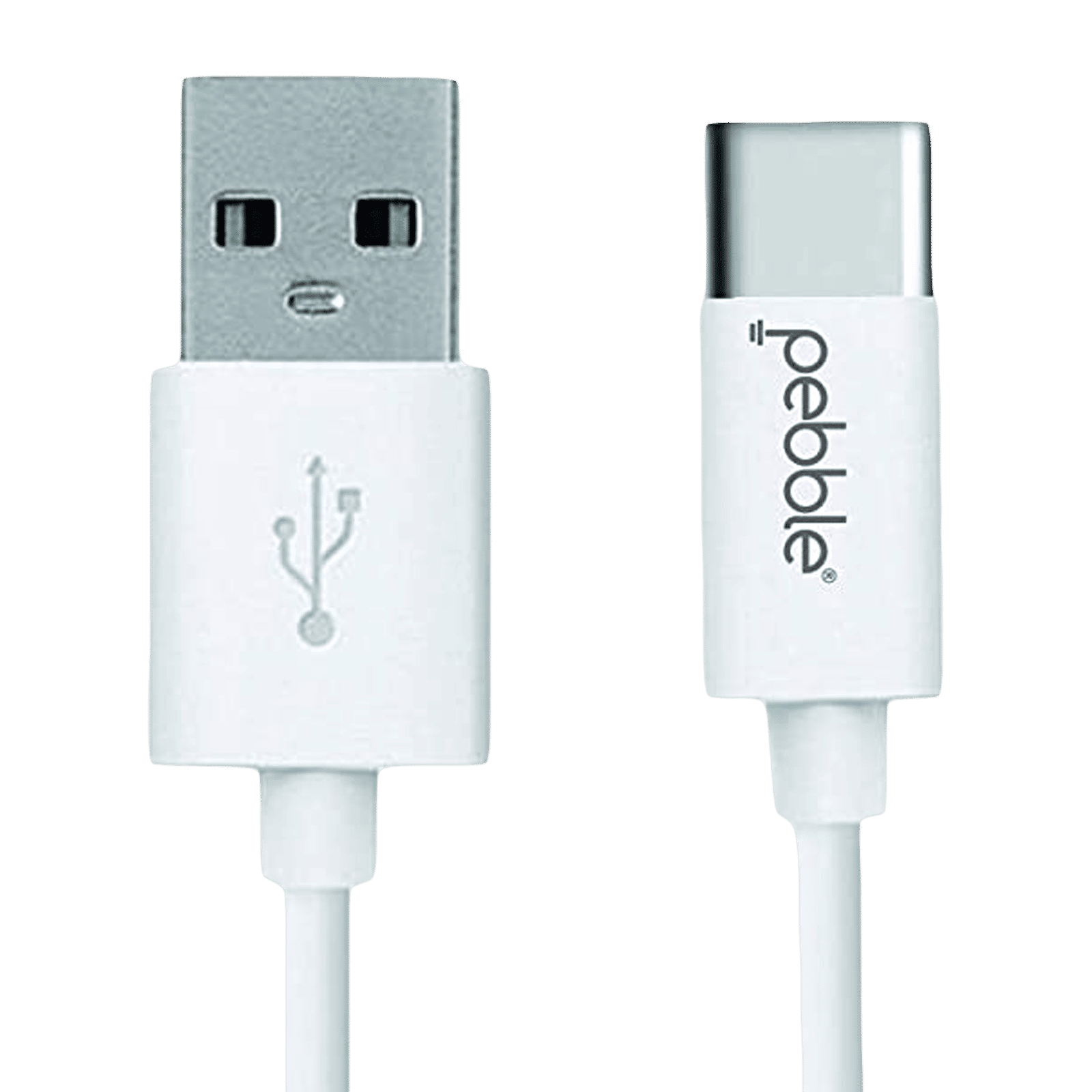 Pebble Type A to Type C 3.3 Feet (1M) Cable (Sync and Charge, White)_4