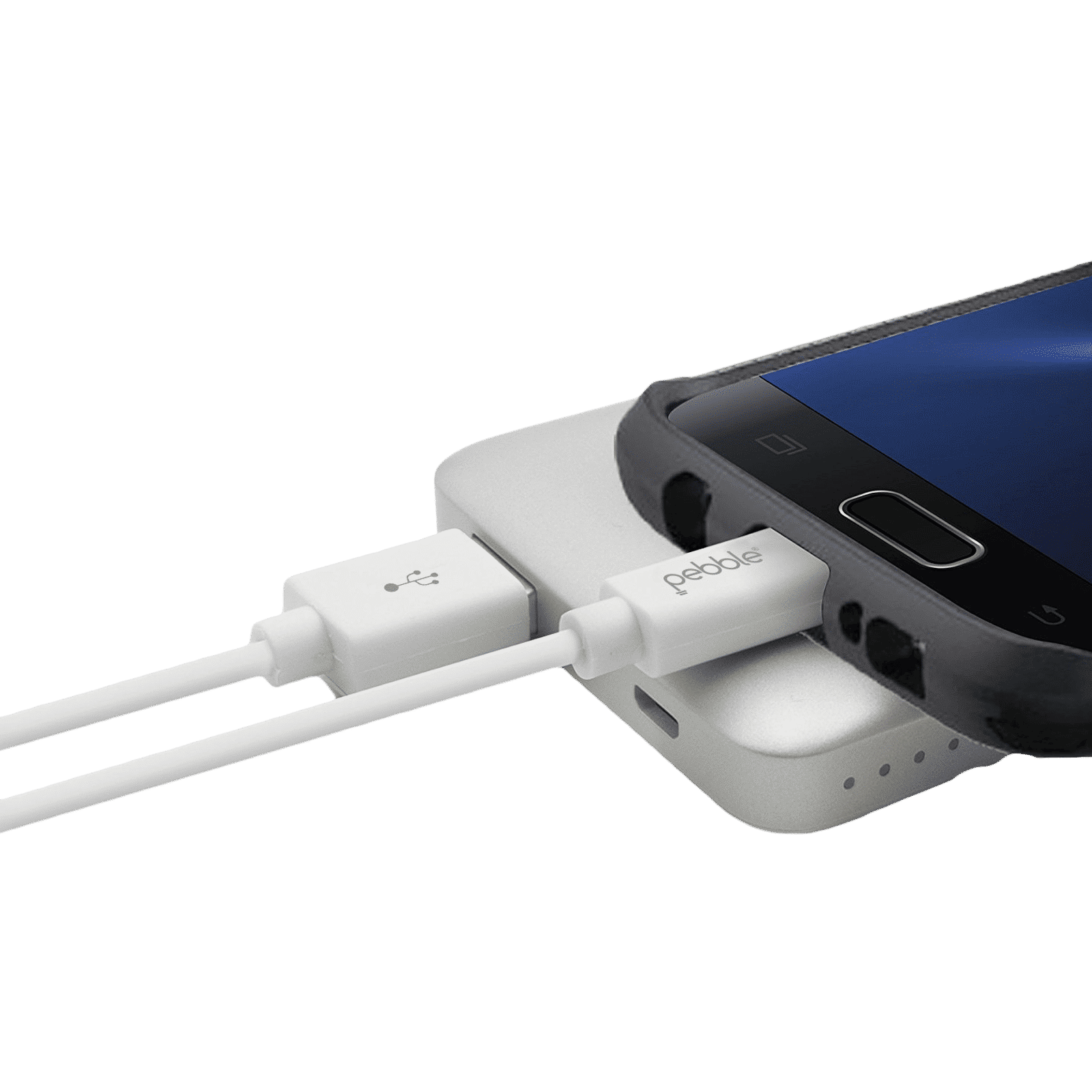 Pebble Type A to Type C 3.3 Feet (1M) Cable (Sync and Charge, White)_5