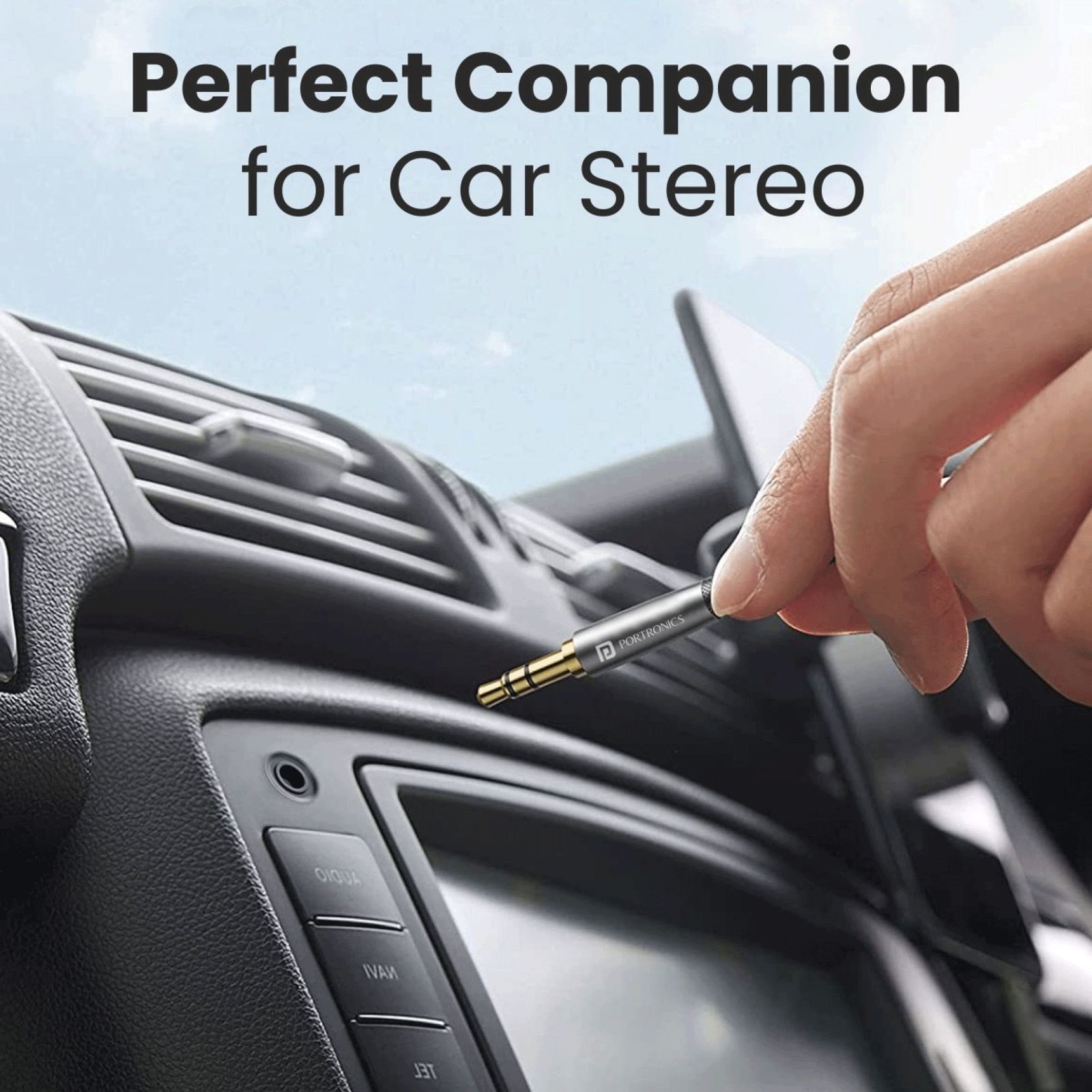 Portronics Konnect 6 3.5mm Aux to 3.5mm Aux 4.9 Feet (1.5M) Cable (Stretchable Spiral, Black)_6