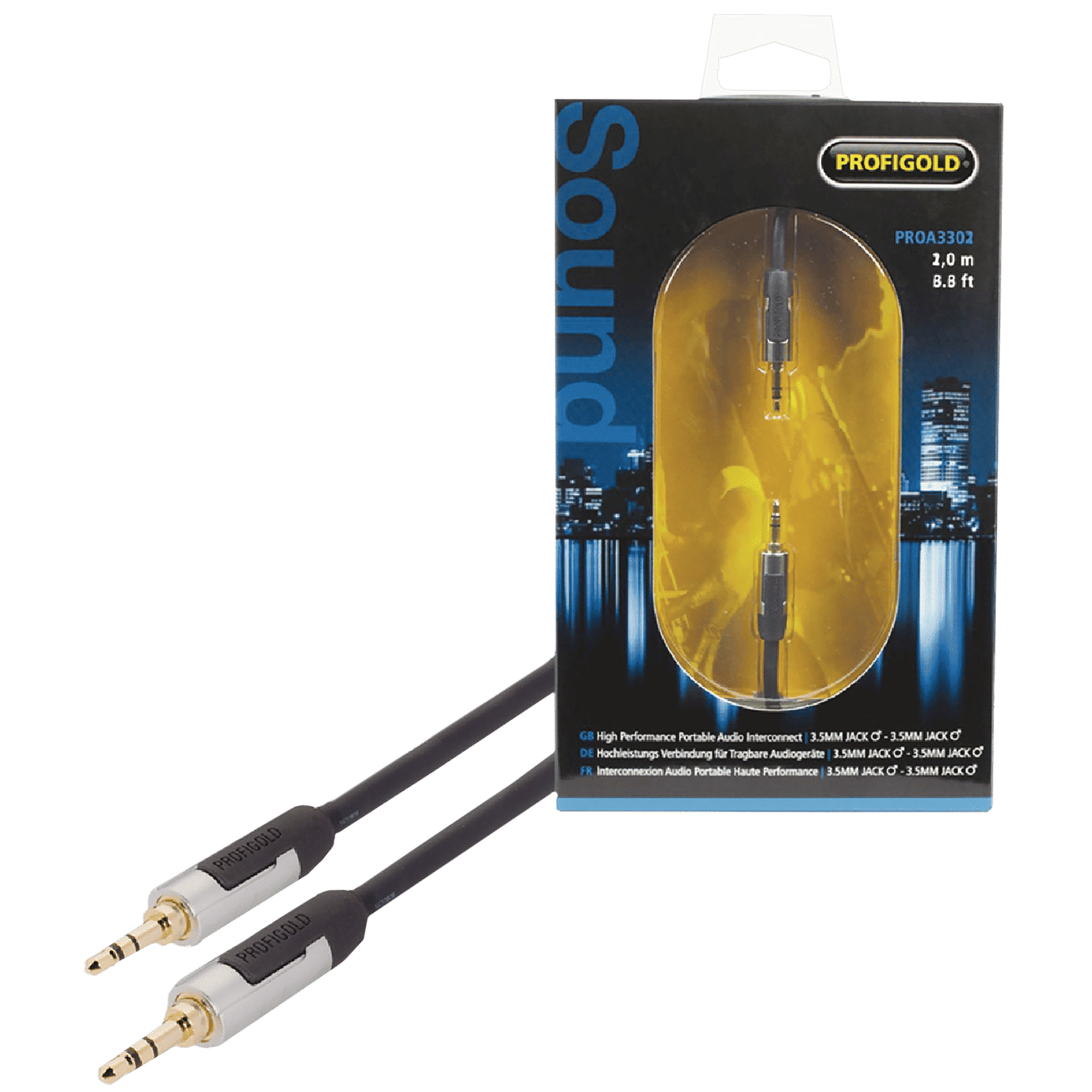 PROFIGOLD 3.5mm Aux to 3.5mm Aux 3.2 Feet (1M) Cable (IAT Technology, Anthracite) PROFIGOLD 3.5mm Aux to 3.5mm Aux 3.2 Feet (1M) Cable (IAT Technology, Anthracite)_1