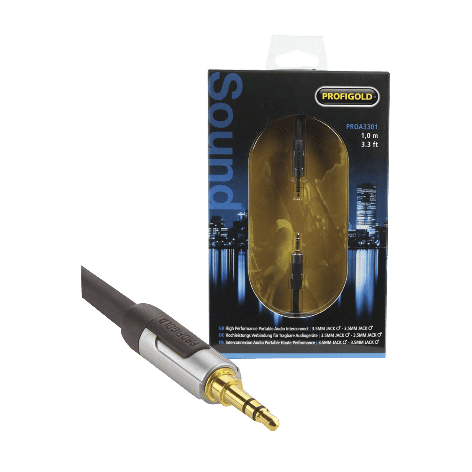 PROFIGOLD 3.5mm Aux to 3.5mm Aux 3.2 Feet (1M) Cable (IAT Technology, Anthracite) PROFIGOLD 3.5mm Aux to 3.5mm Aux 3.2 Feet (1M) Cable (IAT Technology, Anthracite)_7