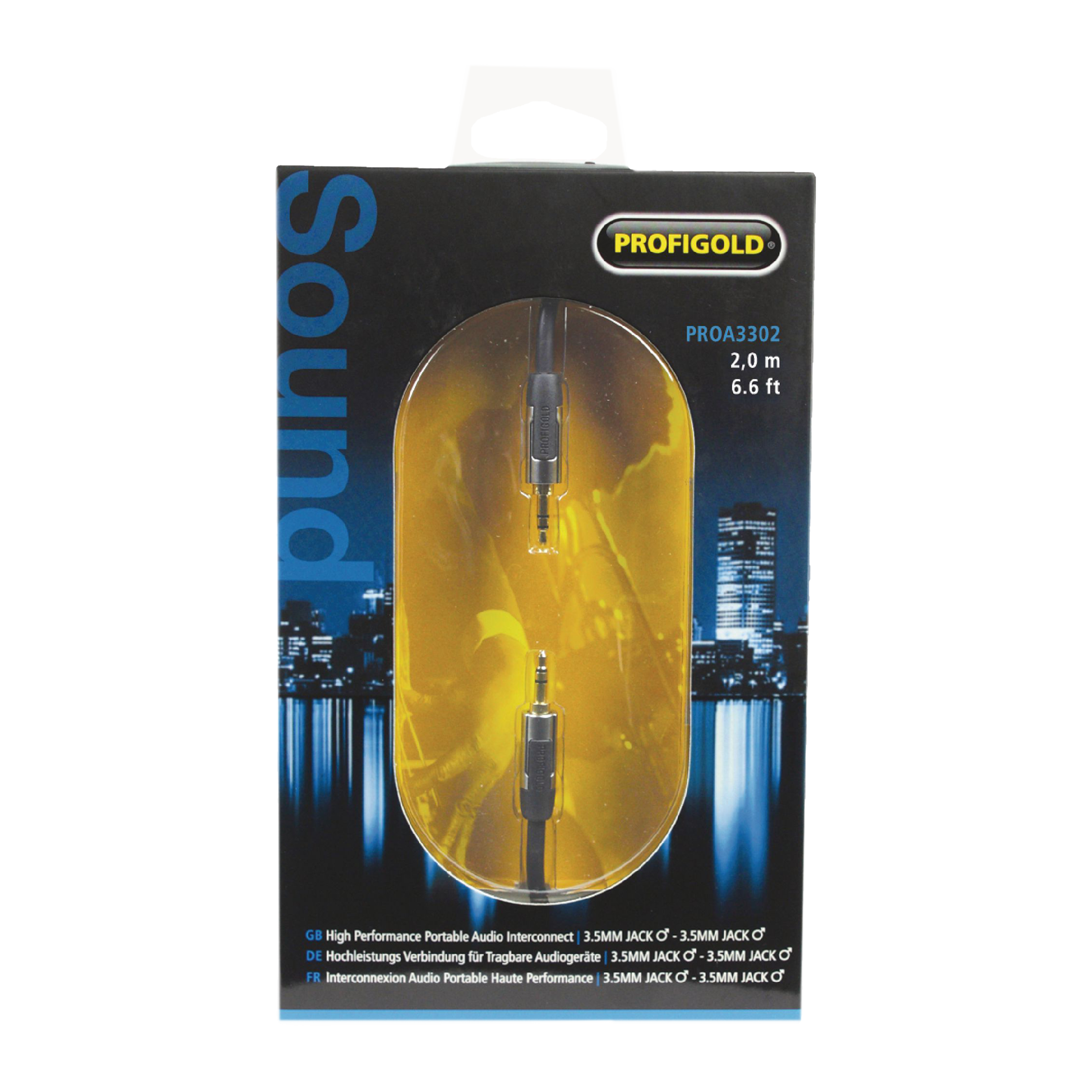 Profigold 3.5mm Aux to 3.5mm Aux 6.6 Feet (2M) Cable (IAT Technology, Black/Grey)_7