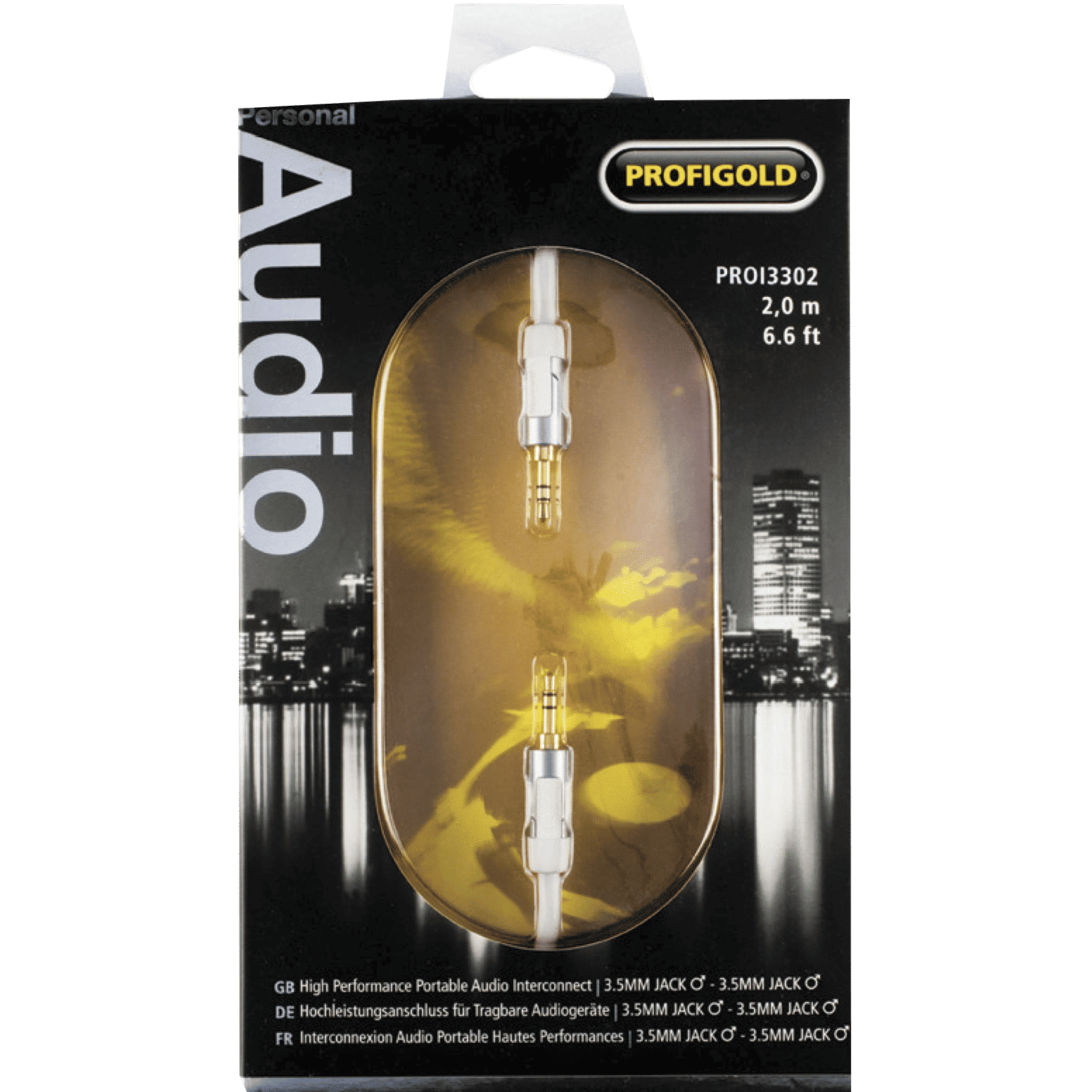 PROFIGOLD 3.5mm Aux to 3.5mm Aux 6.56 Feet (2M) Cable (Multiple Cable Shielding, White)_4