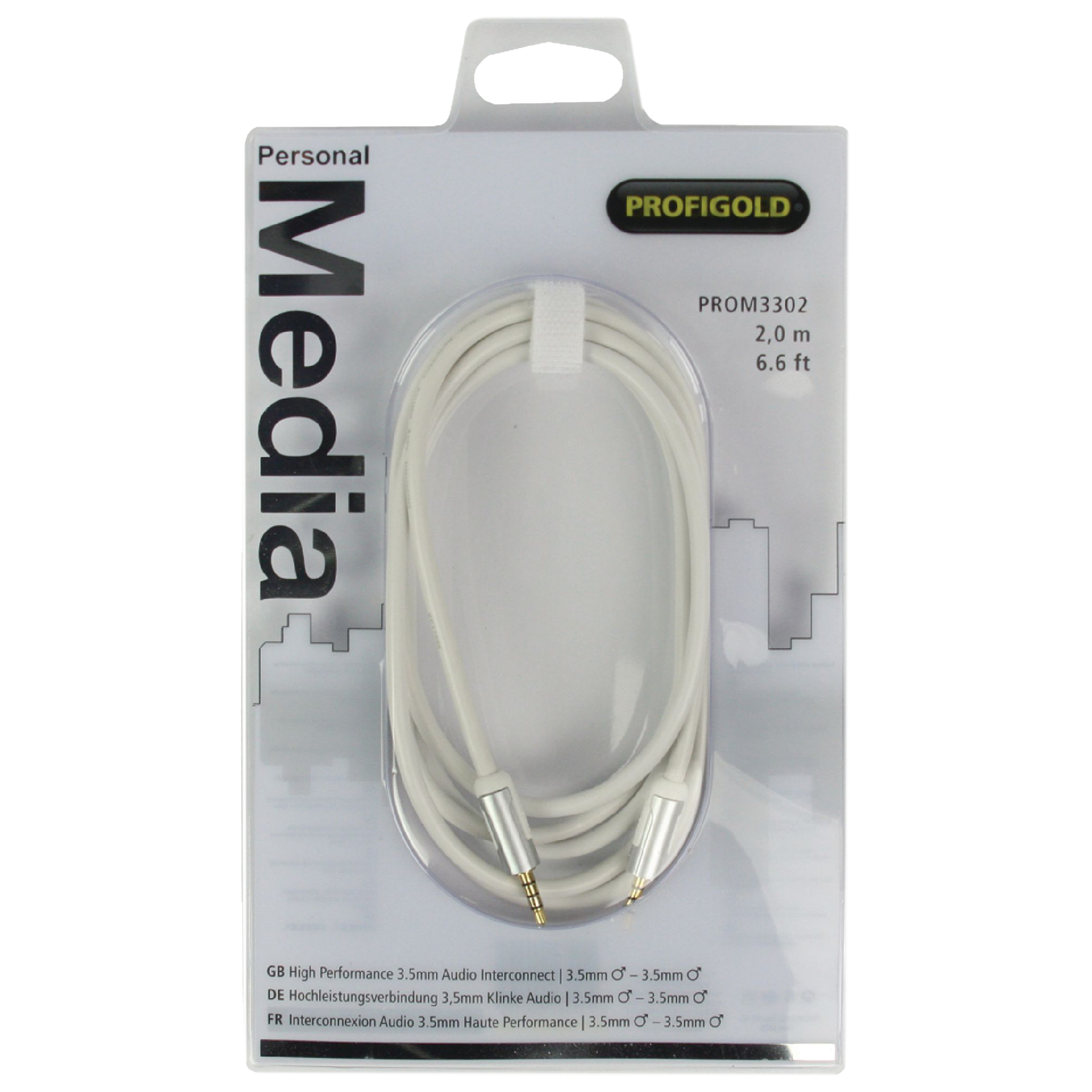 PROFIGOLD 3.5mm Aux to 3.5mm Aux 6.56 Feet (2M) Cable (Oxygen Free Copper, White)_6