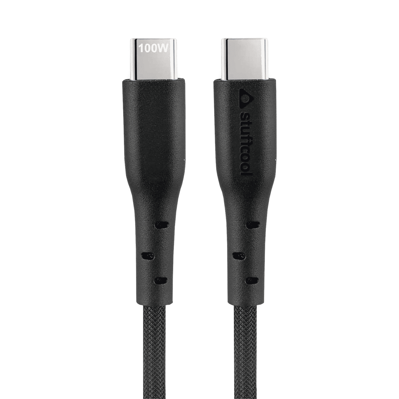 Stuffcool Centum Type C to Type C 3.9 Feet (1.2M) Cable (Tangle-free Design, Black)_1