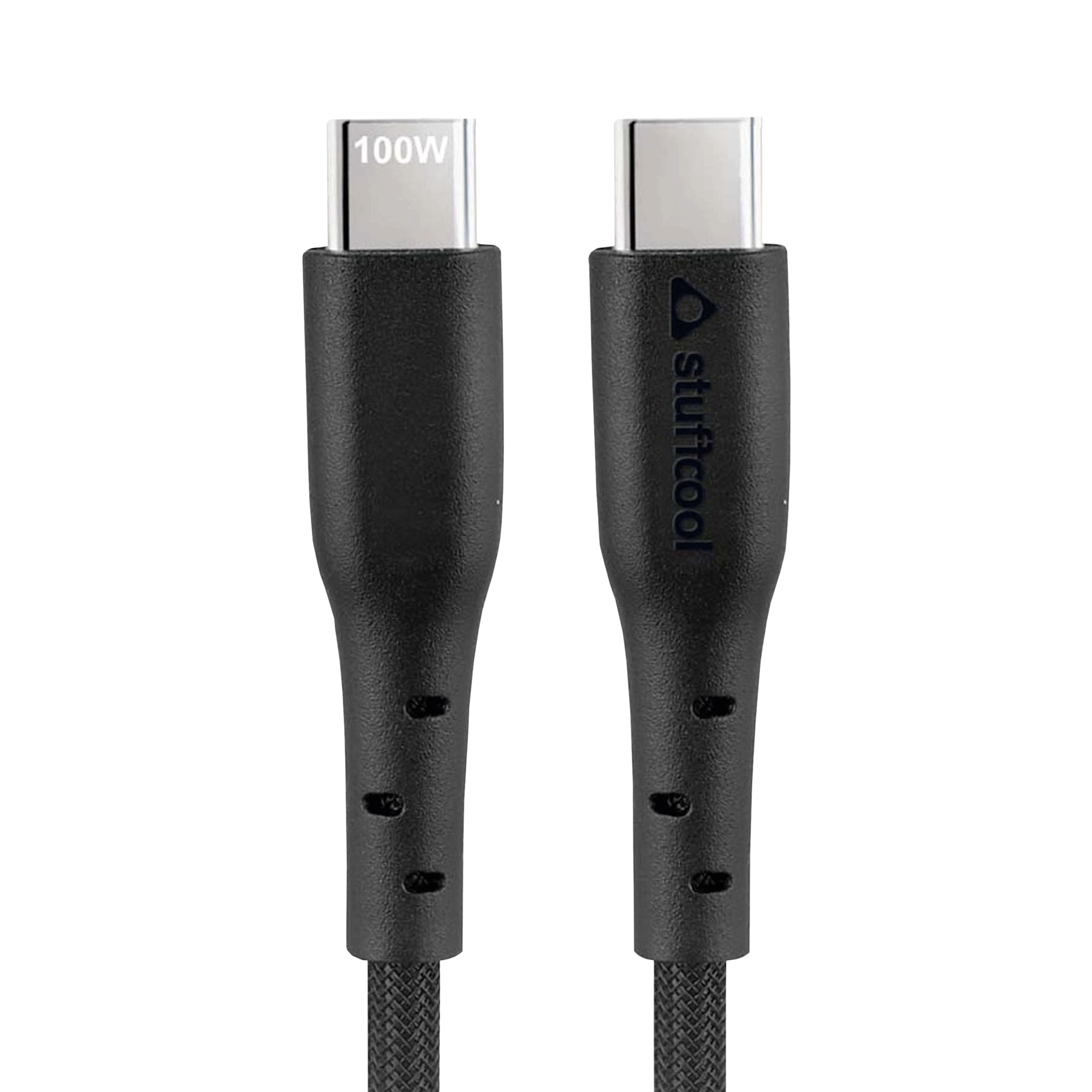 Stuffcool Centum Type C to Type C 3.9 Feet (1.2M) Cable (Tangle-free Design, Black)_4