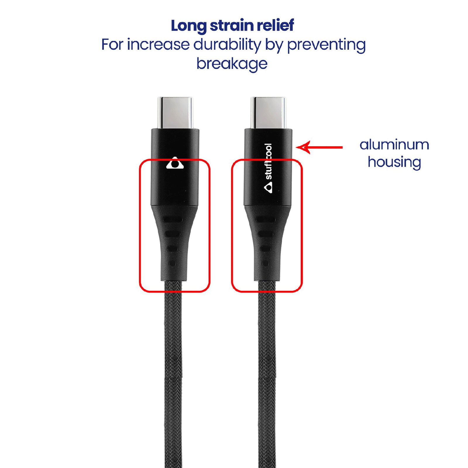 Stuffcool Veloce Type C to Type C 4.9 Feet (1.5M) Cable (Auto Detect IC, Black)_4