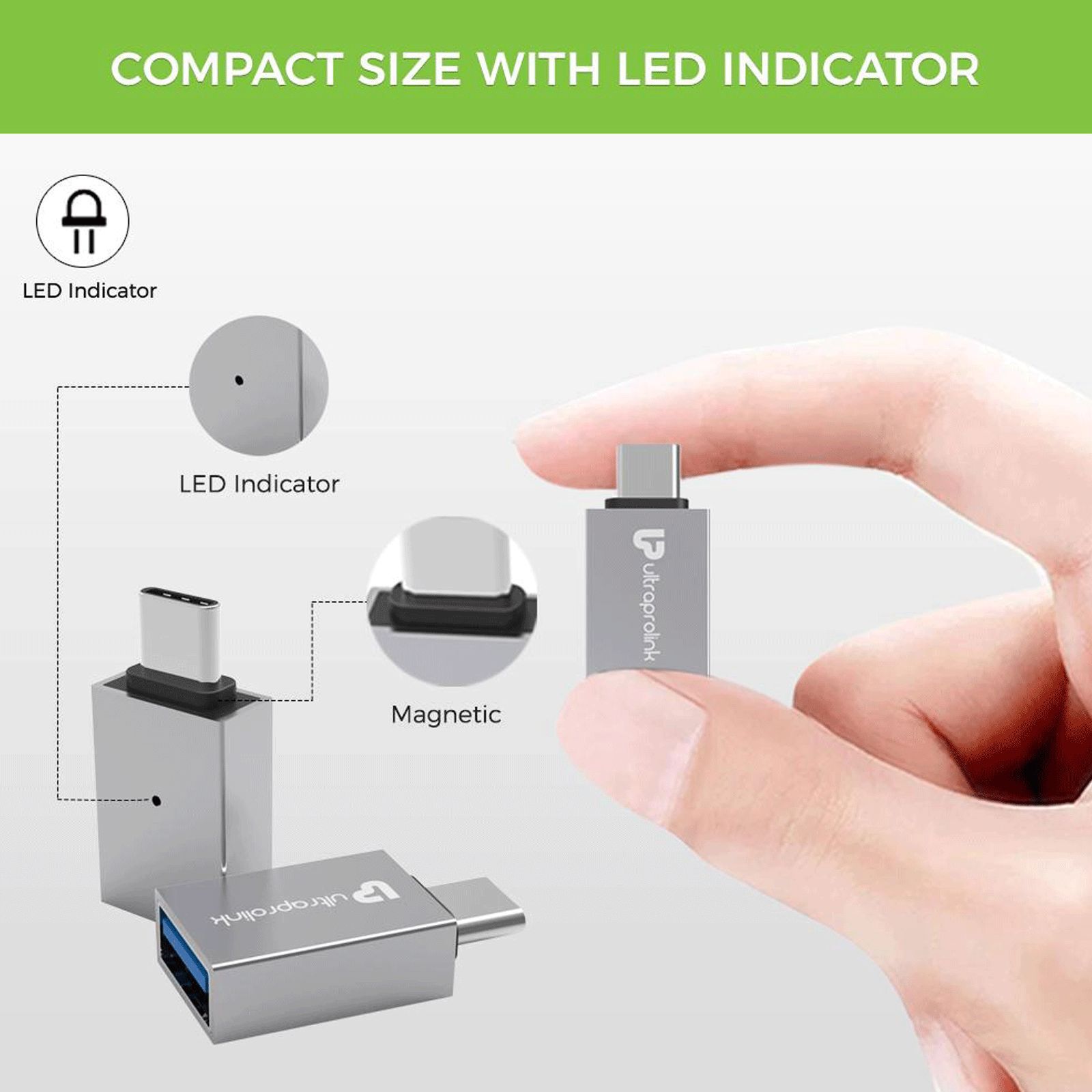 UltraProlink C-Adapt Type C to Type A OTG Adapter (5Gbps Data Transfer Speed, Grey) UltraProlink C-Adapt Type C to Type A OTG Adapter (5Gbps Data Transfer Speed, Grey)_6