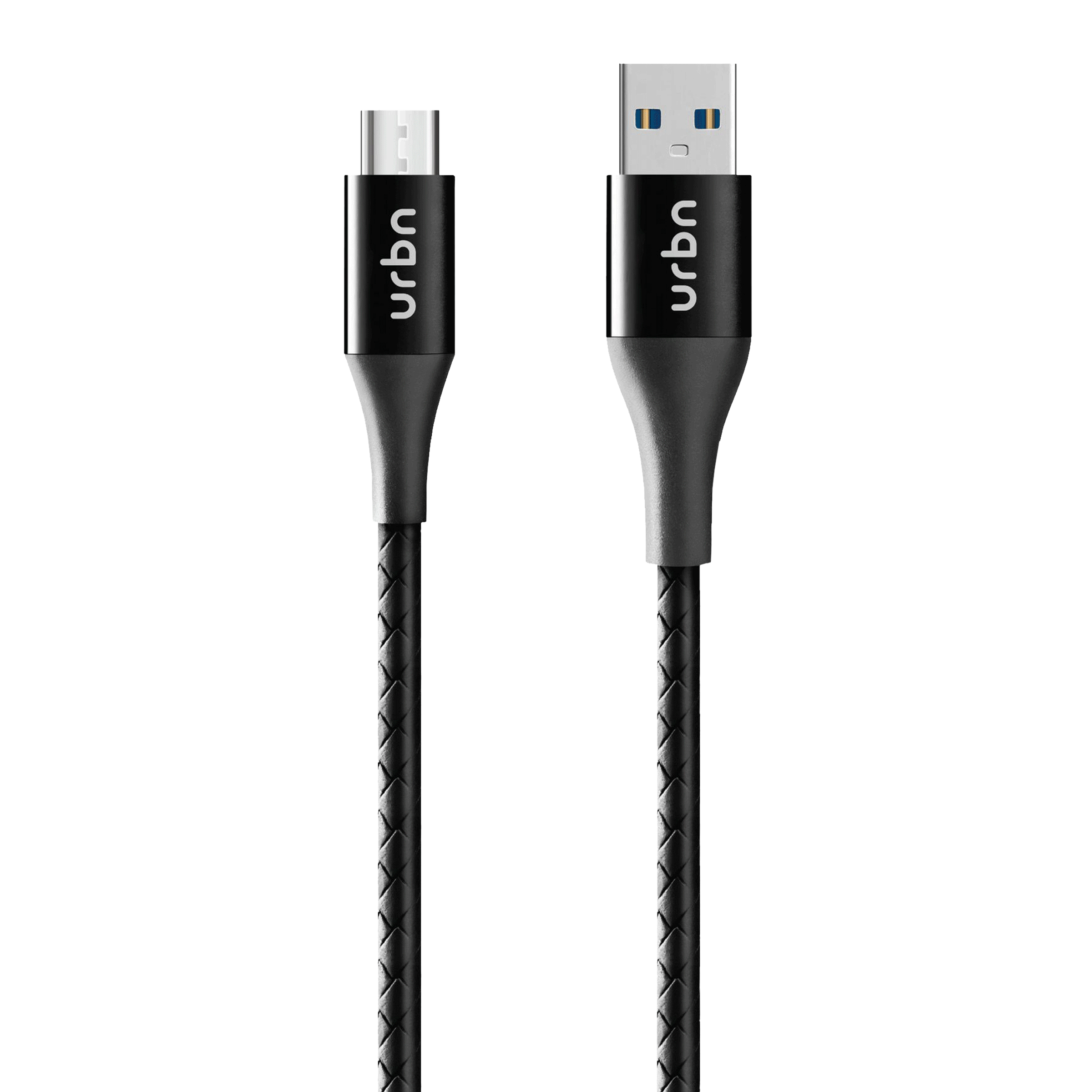 urbn Type A to Micro USB 3.9 Feet (1.2M) Cable (Tangle Free Design, Black)_3