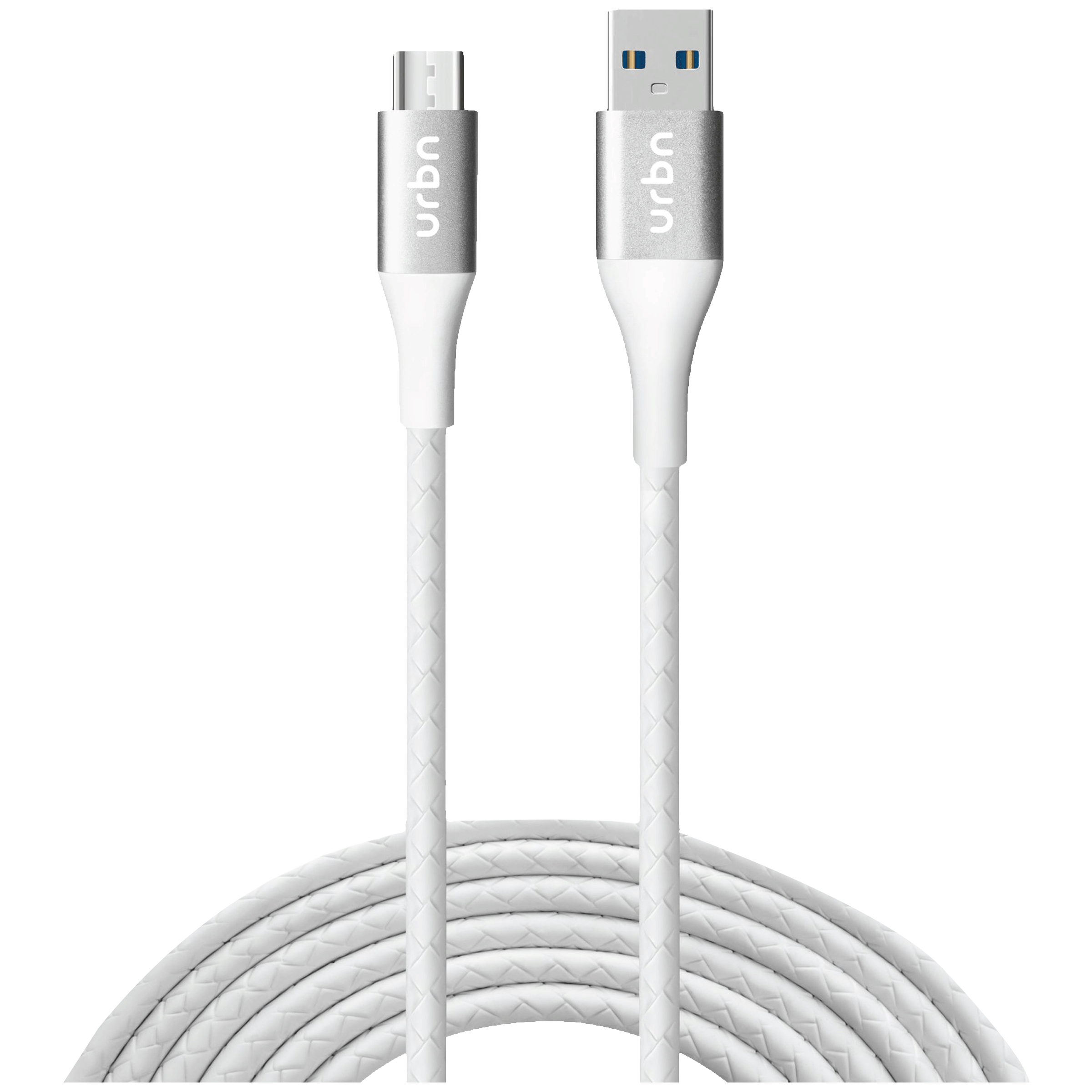 urbn Type A to Micro USB 3.9 Feet (1.2M) Cable (Tangle Free Design, White)_1