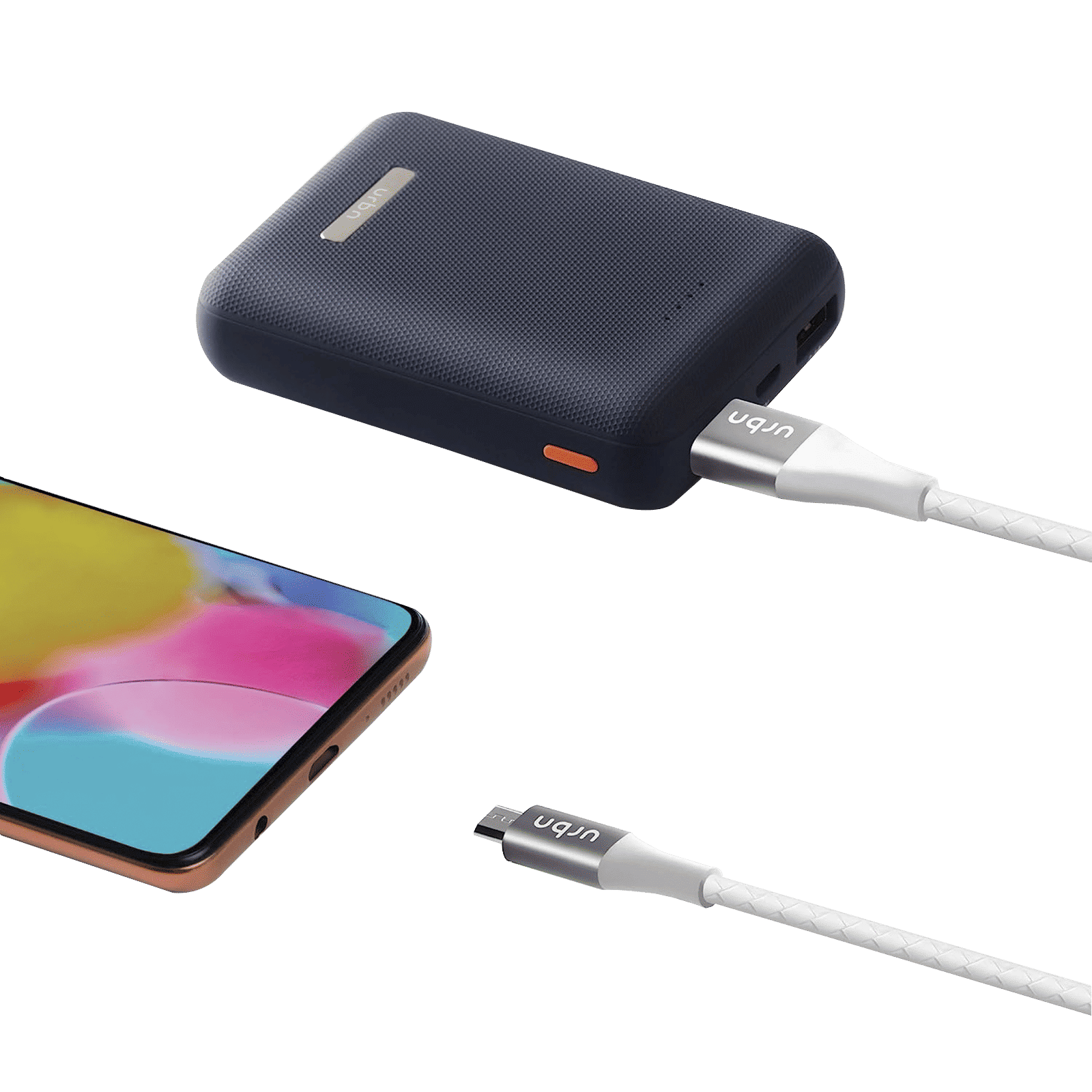 urbn Type A to Micro USB 3.9 Feet (1.2M) Cable (Tangle Free Design, White)_4