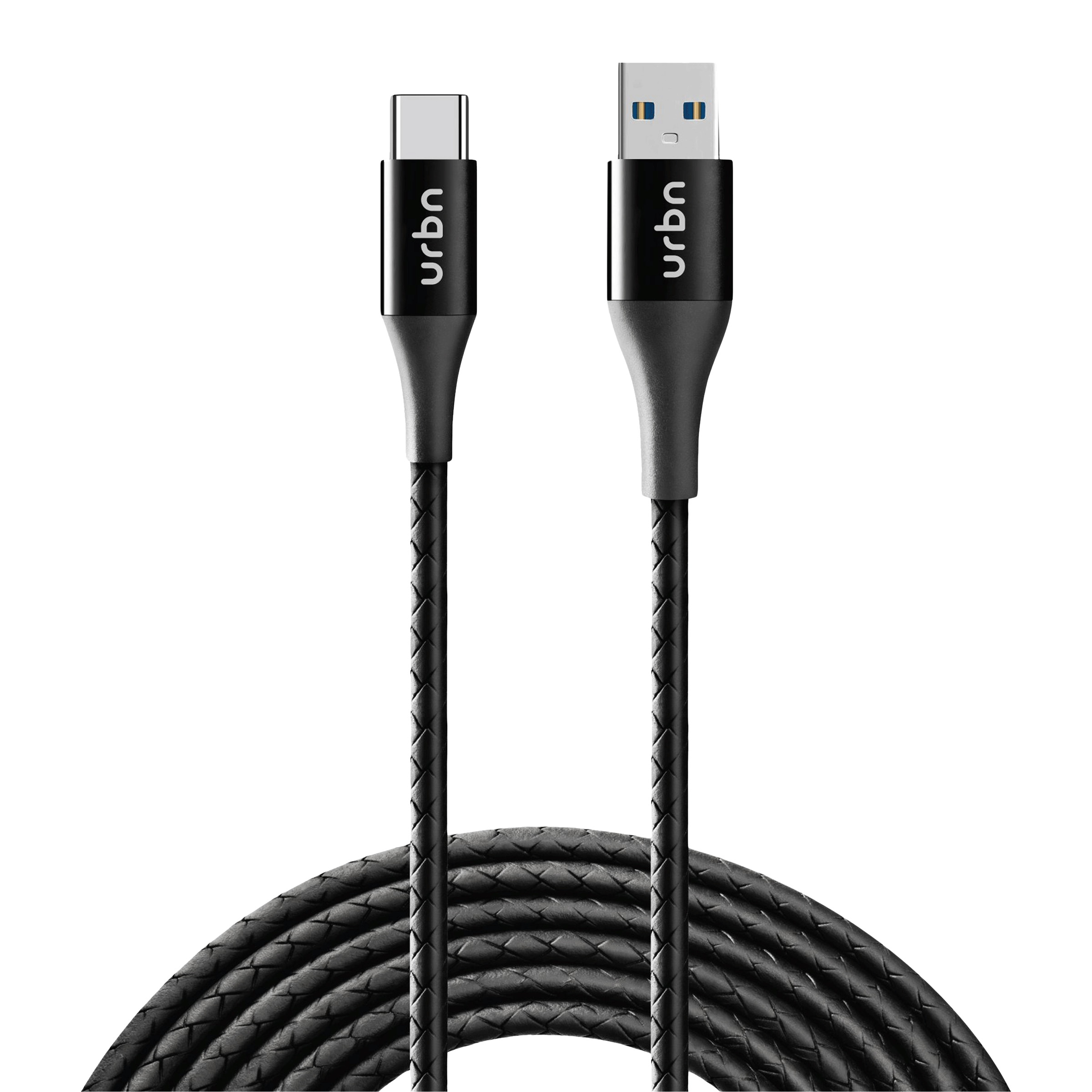 urbn Type A to Type C 3.9 Feet (1.2M) Cable (Tangle Free Design, Black)_1