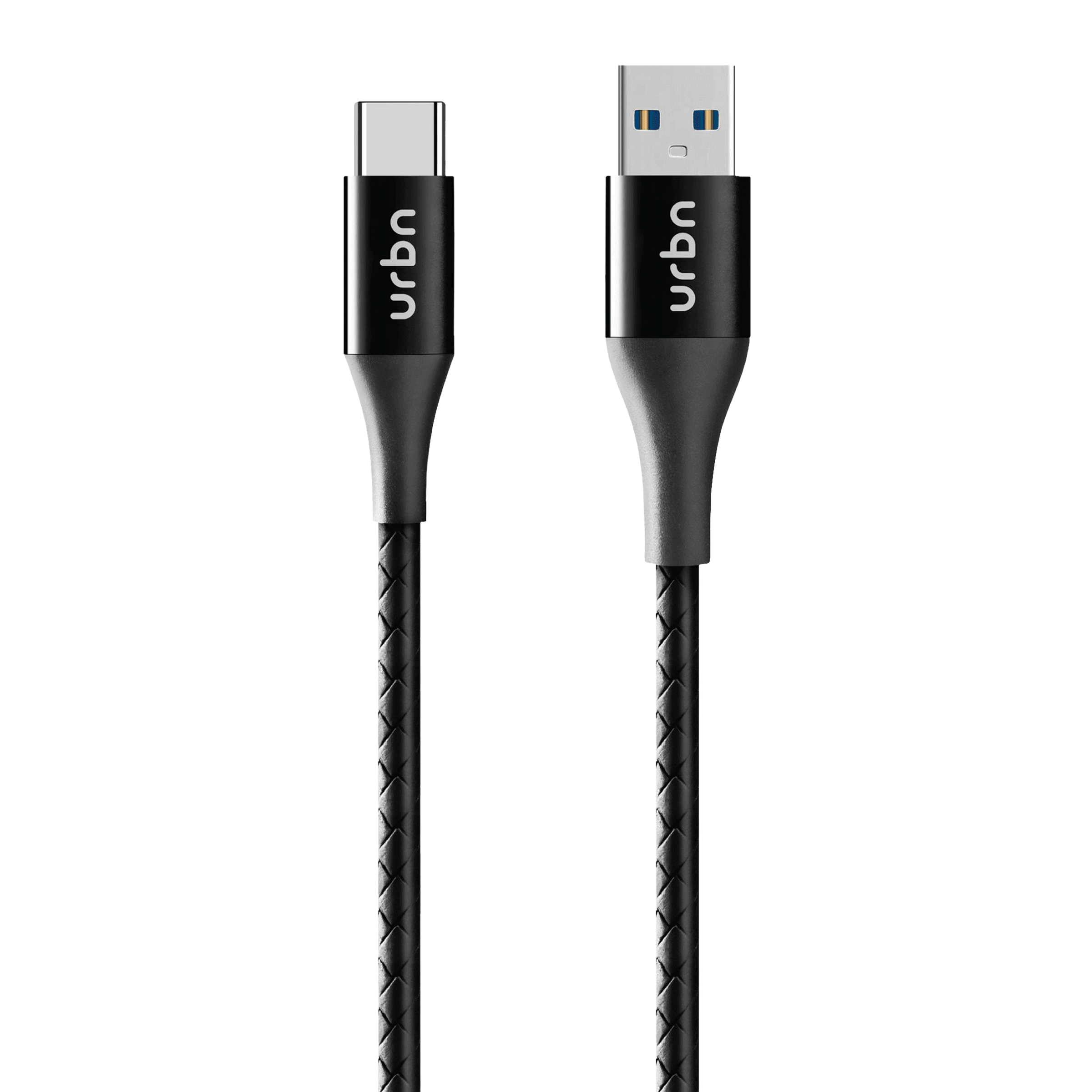 urbn Type A to Type C 3.9 Feet (1.2M) Cable (Tangle Free Design, Black)_3