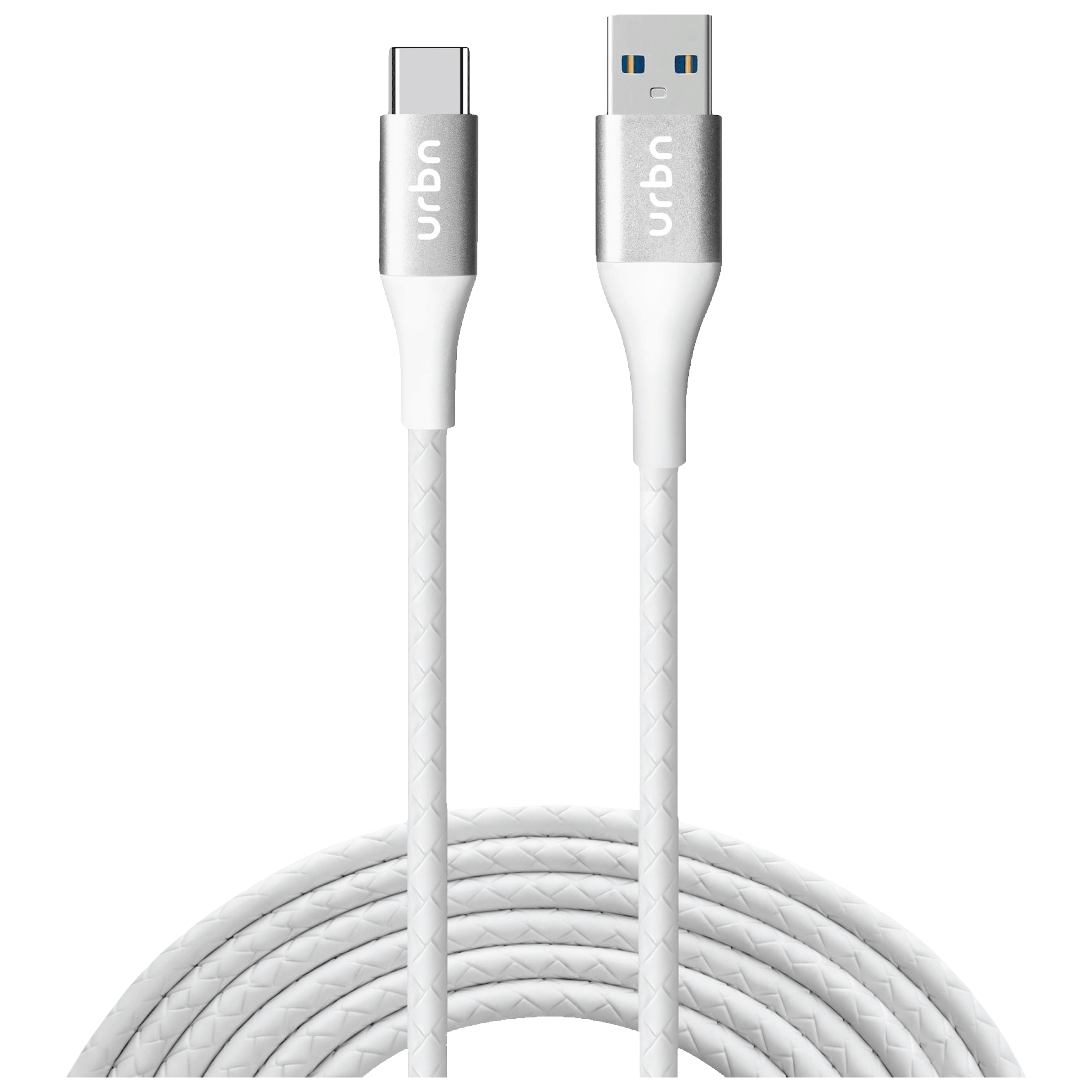 urbn Type A to Type C 3.9 Feet (1.2M) Cable (Tangle Free Design, White)_1