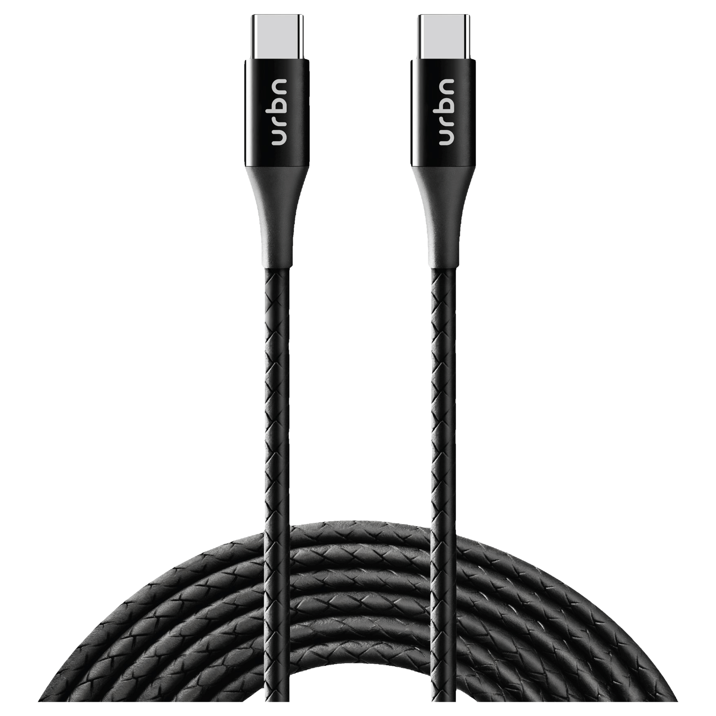 urbn Type C to Type C 3.9 Feet (1.2M) Cable (Tangle Free Design, Black)_1