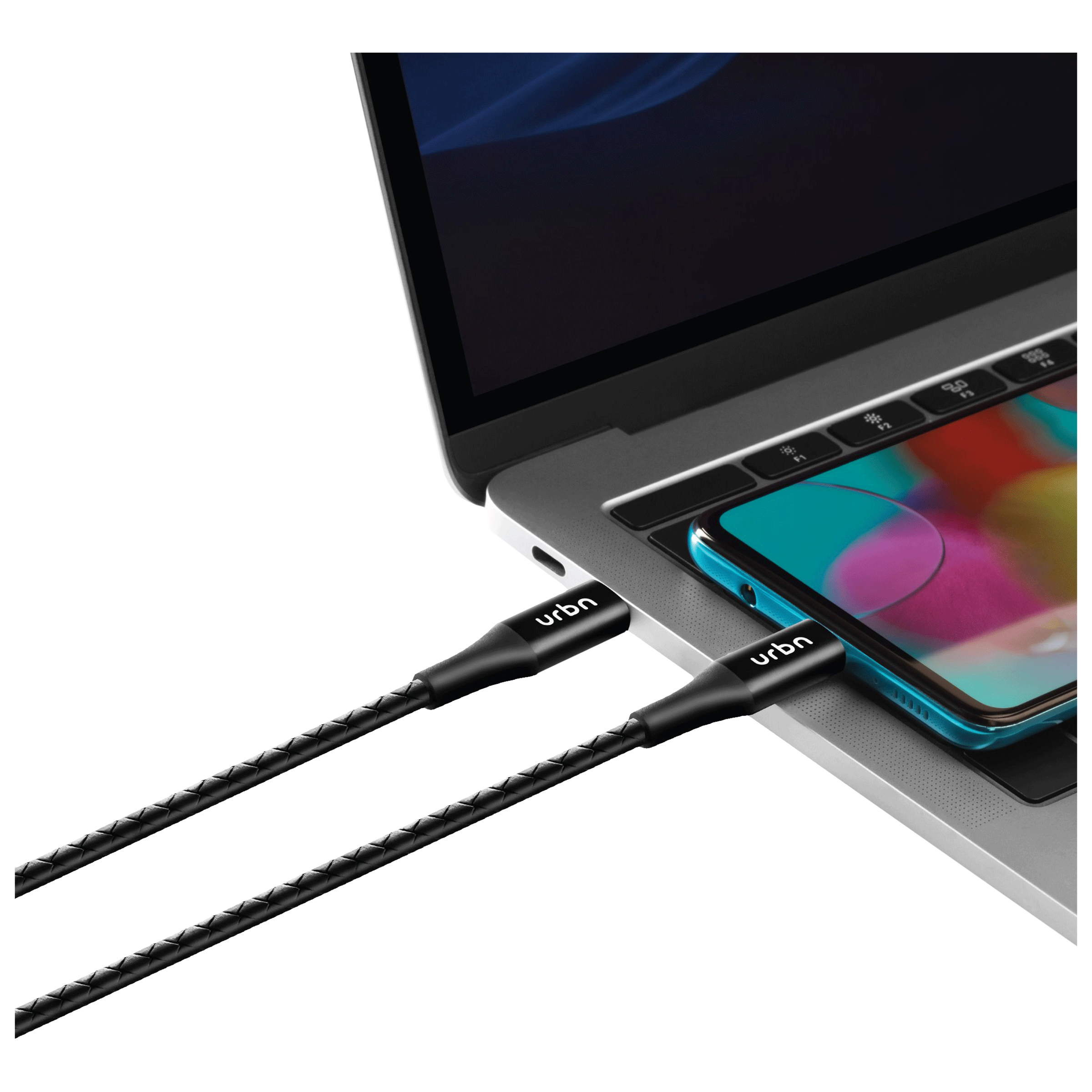 urbn Type C to Type C 3.9 Feet (1.2M) Cable (Tangle Free Design, Black)_5