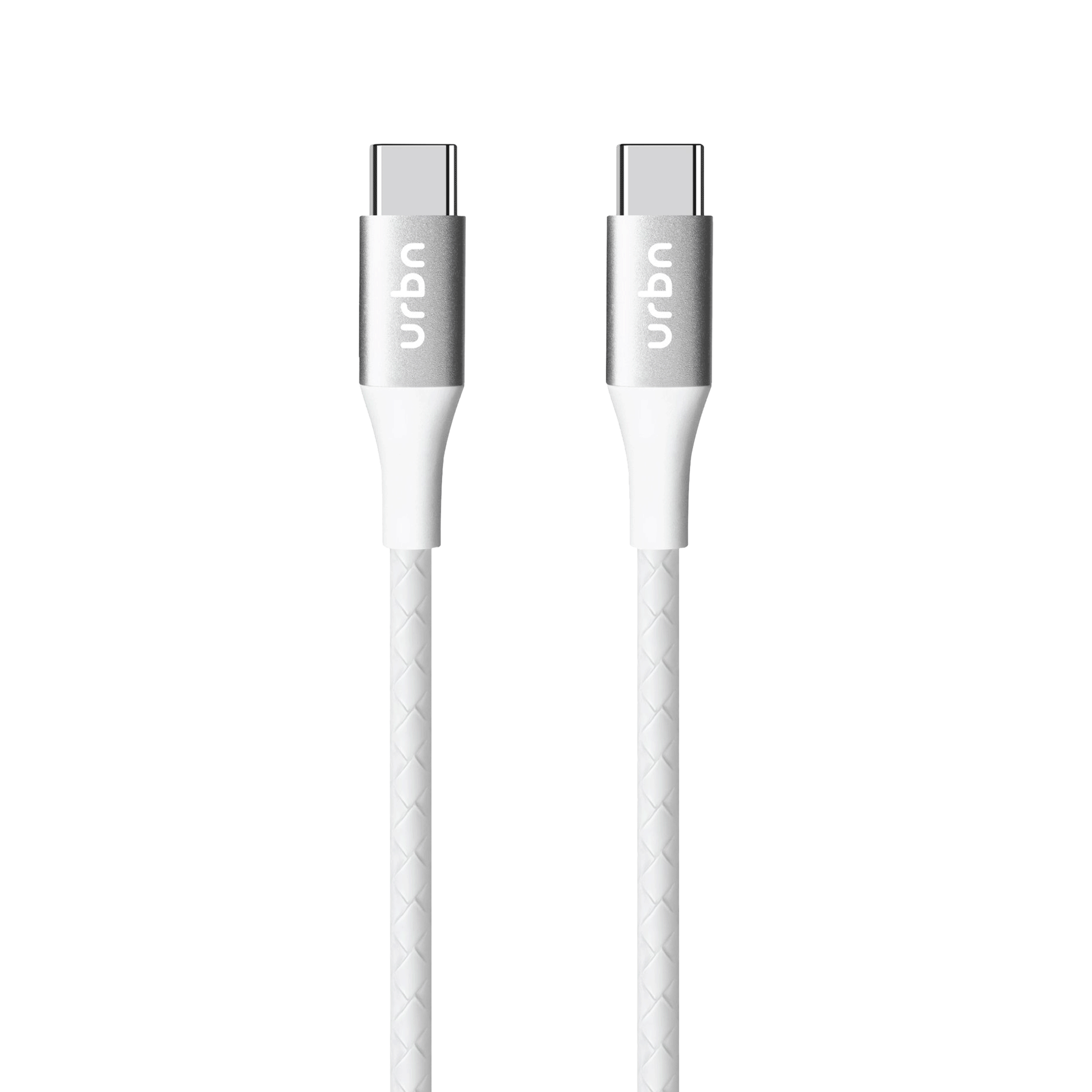urbn Type C to Type C 3.9 Feet (1.2M) Cable (Tangle Free Design, White) urbn Type C to Type C 3.9 Feet (1.2M) Cable (Tangle Free Design, White)_3