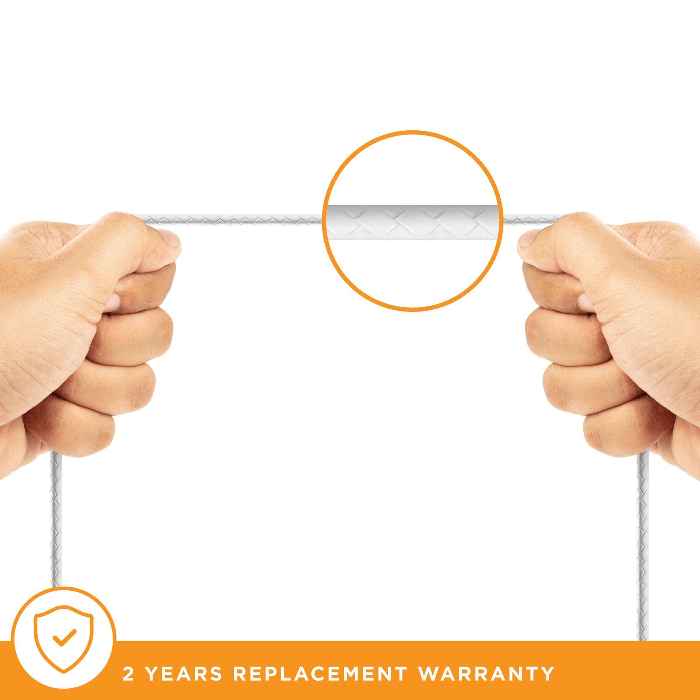 urbn Type C to Type C 3.9 Feet (1.2M) Cable (Tangle Free Design, White) urbn Type C to Type C 3.9 Feet (1.2M) Cable (Tangle Free Design, White)_6