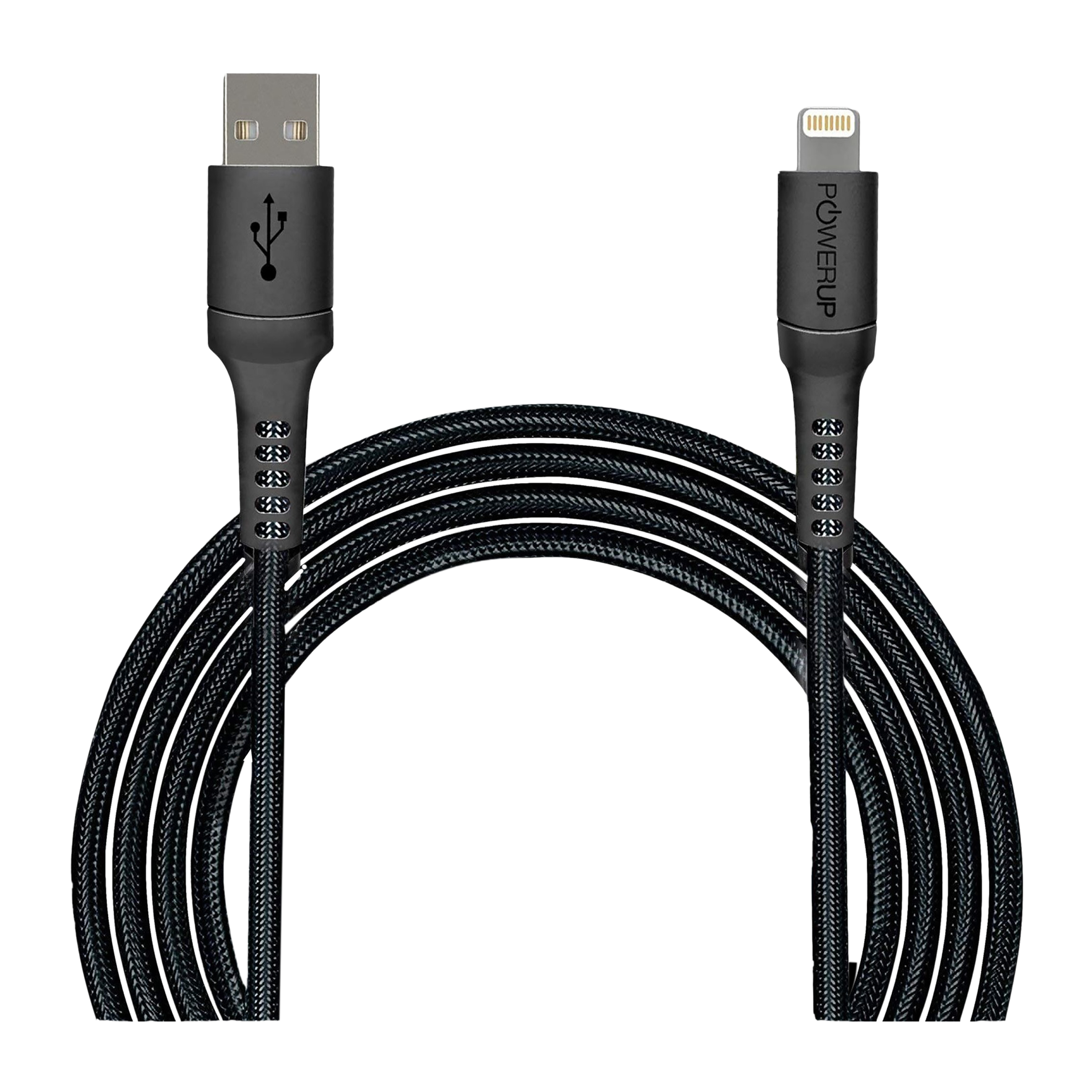 POWERUP Type A to Lightning 9.9 Feet (3M) Cable (Sync and Charge, Black)_1