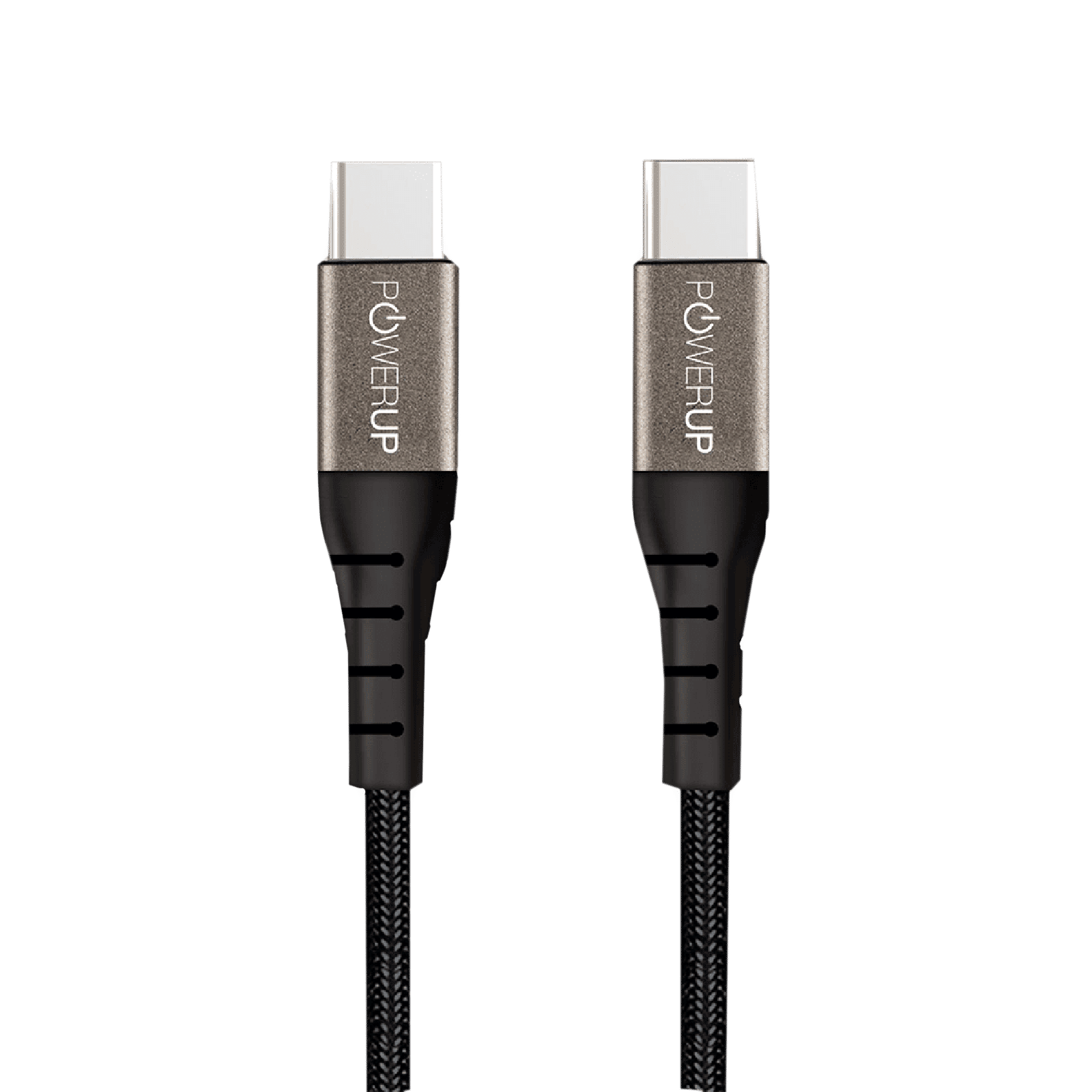 POWERUP Type C to Type C 4.9 Feet (1.5M) Cable (Reversible Design, Black) POWERUP Type C to Type C 4.9 Feet (1.5M) Cable (Reversible Design, Black)_4