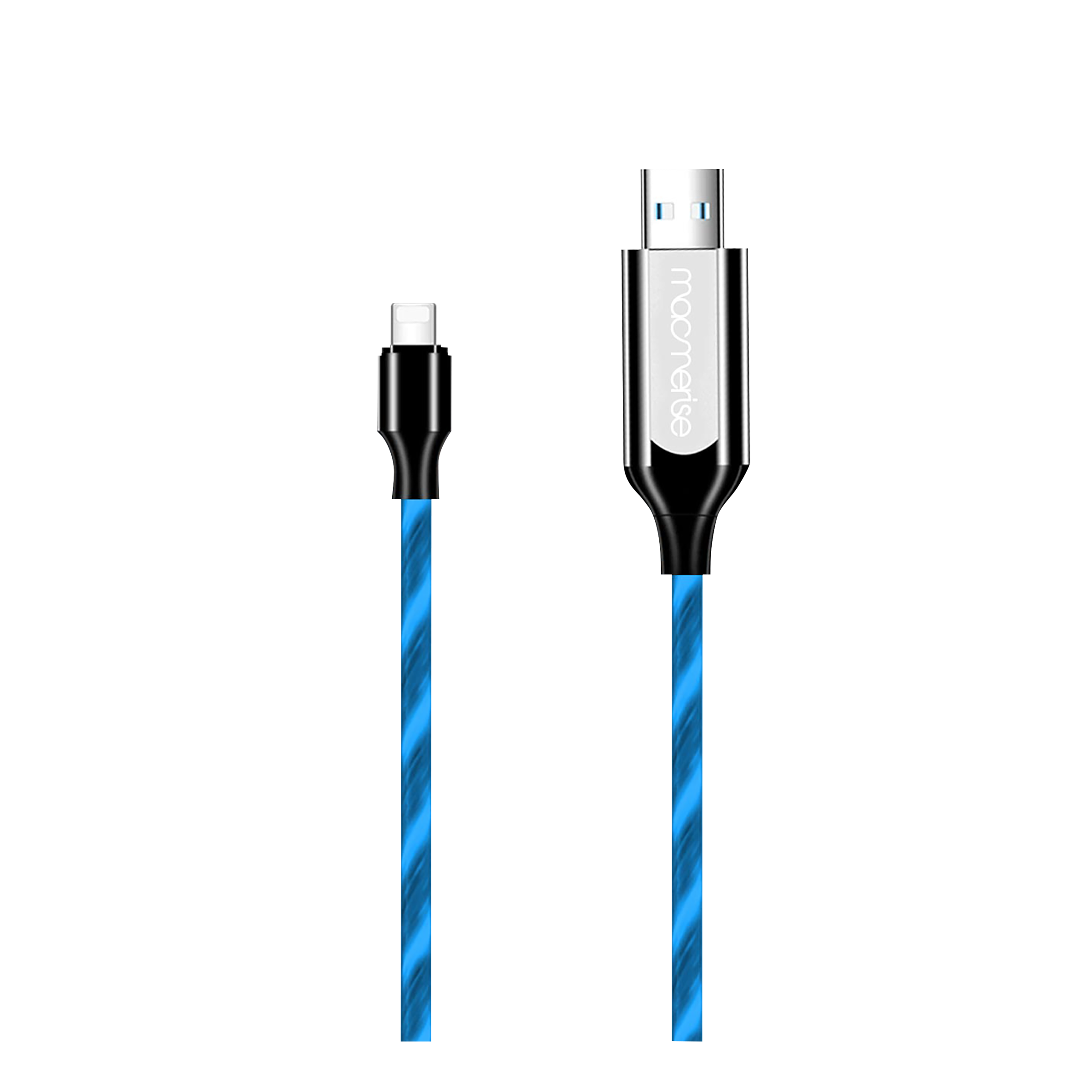 Macmerise Illume Type A to Lightning 3.3 Feet (1M) Cable (LED Light Flow, Blue) Macmerise Illume Type A to Lightning 3.3 Feet (1M) Cable (LED Light Flow, Blue)_1