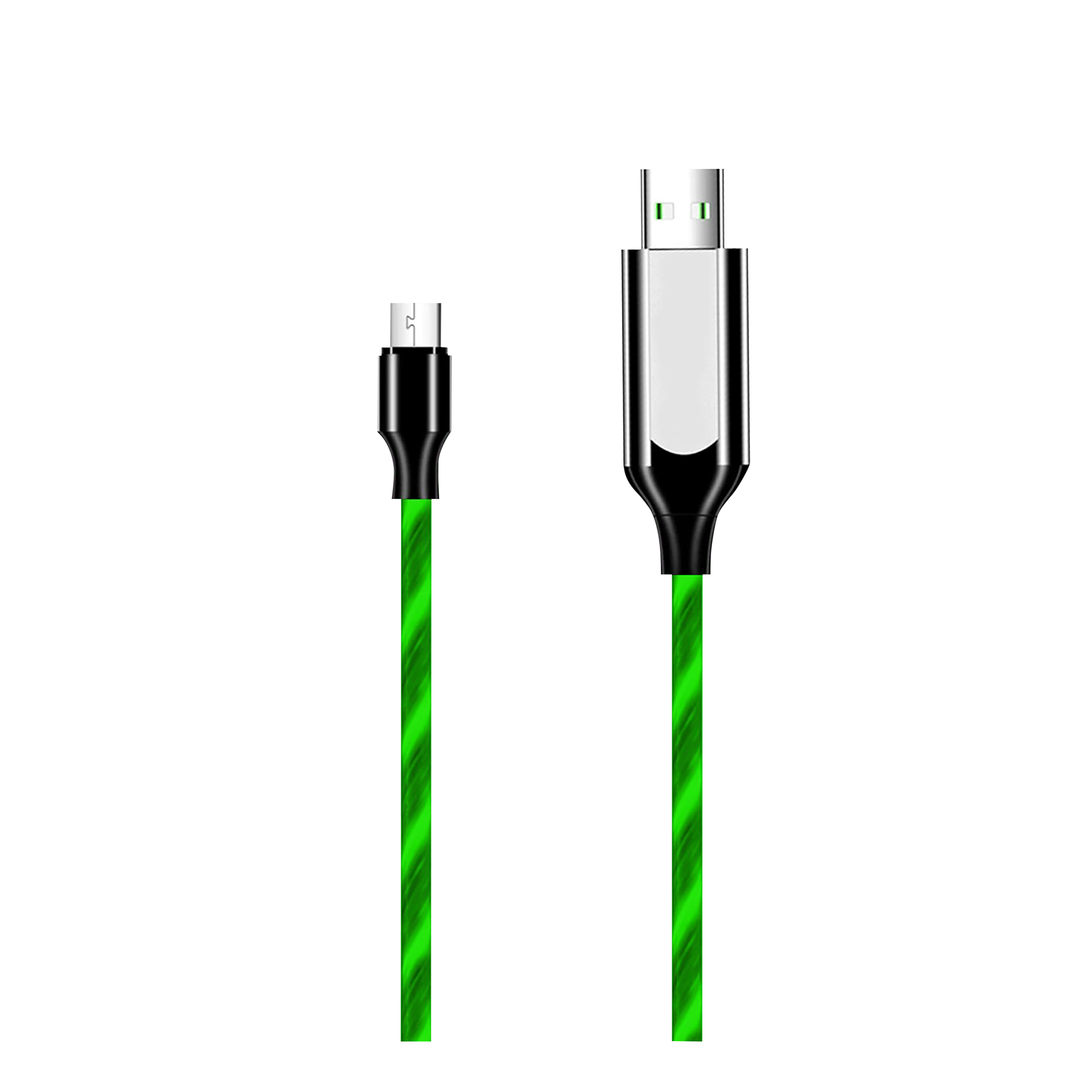 Macmerise Illume Type A to Micro USB 3.3 Feet (1M) Cable (LED Light Flow, Green)_1