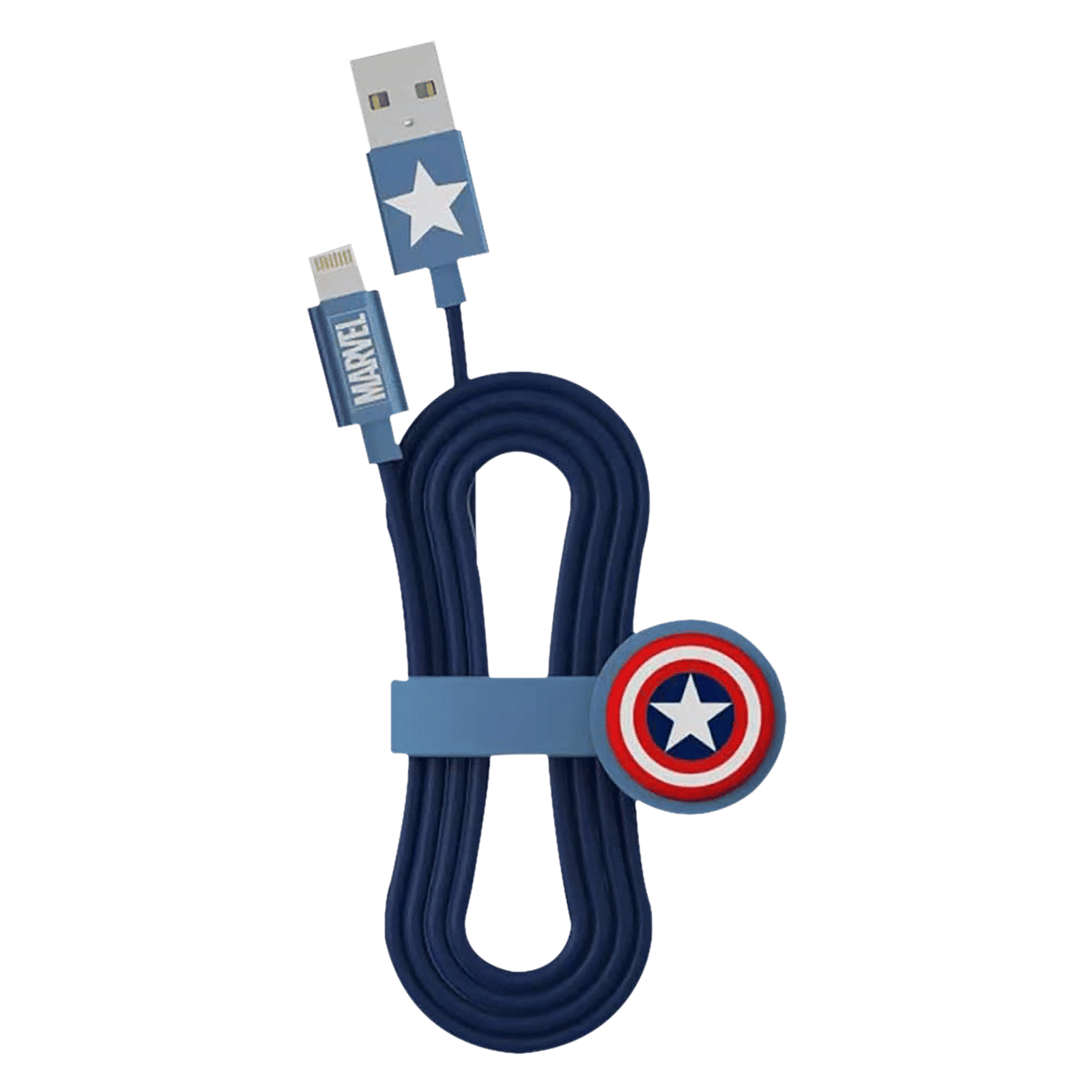 Macmerise Captain America Type A to Lightning 3.3 Feet (1M) Cable (MFi Certified, Multicolor)_1