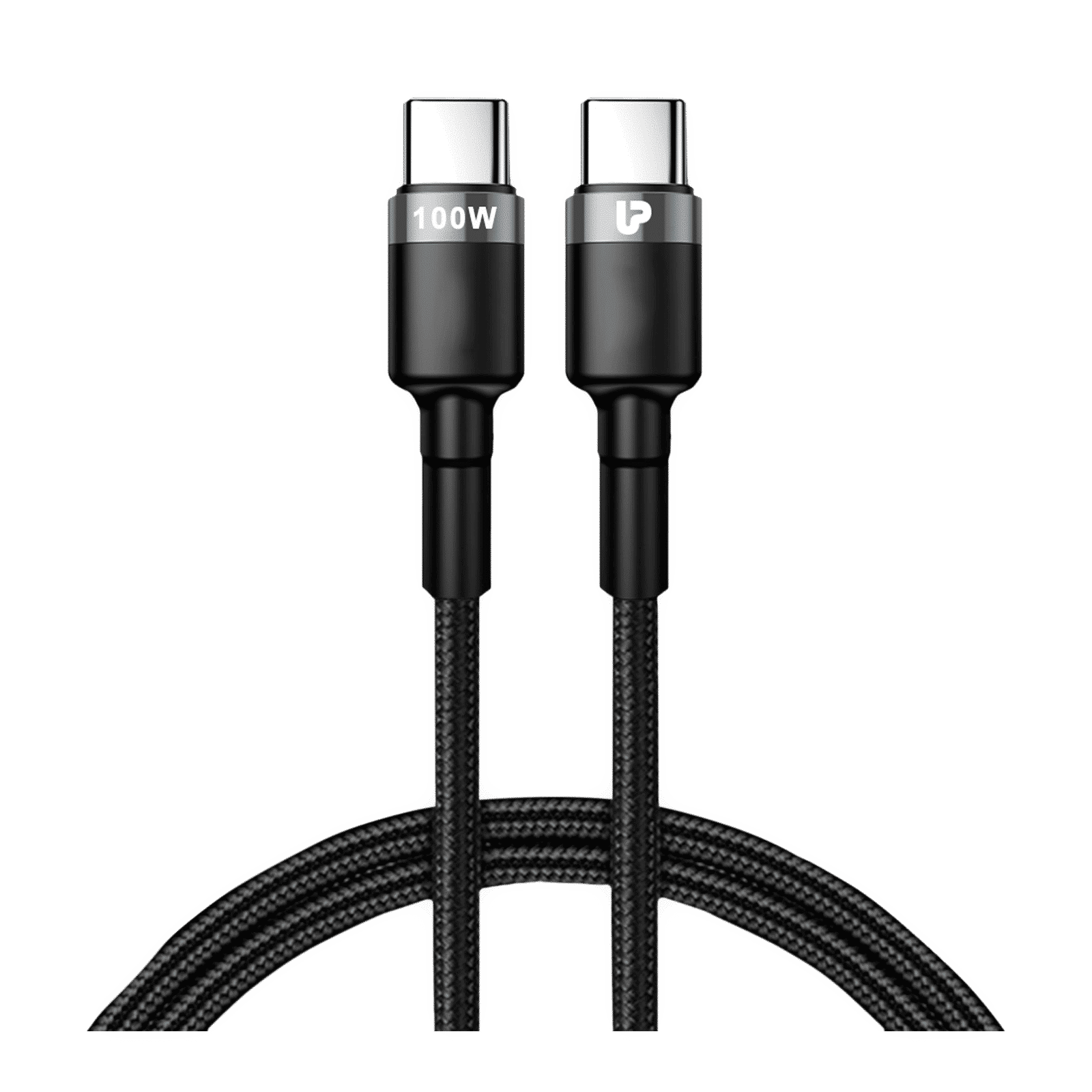 UltraProlink NyloKev Type C to Type C 4.9 Feet (1.5M) Cable (Tangle Free Design, Black)_1