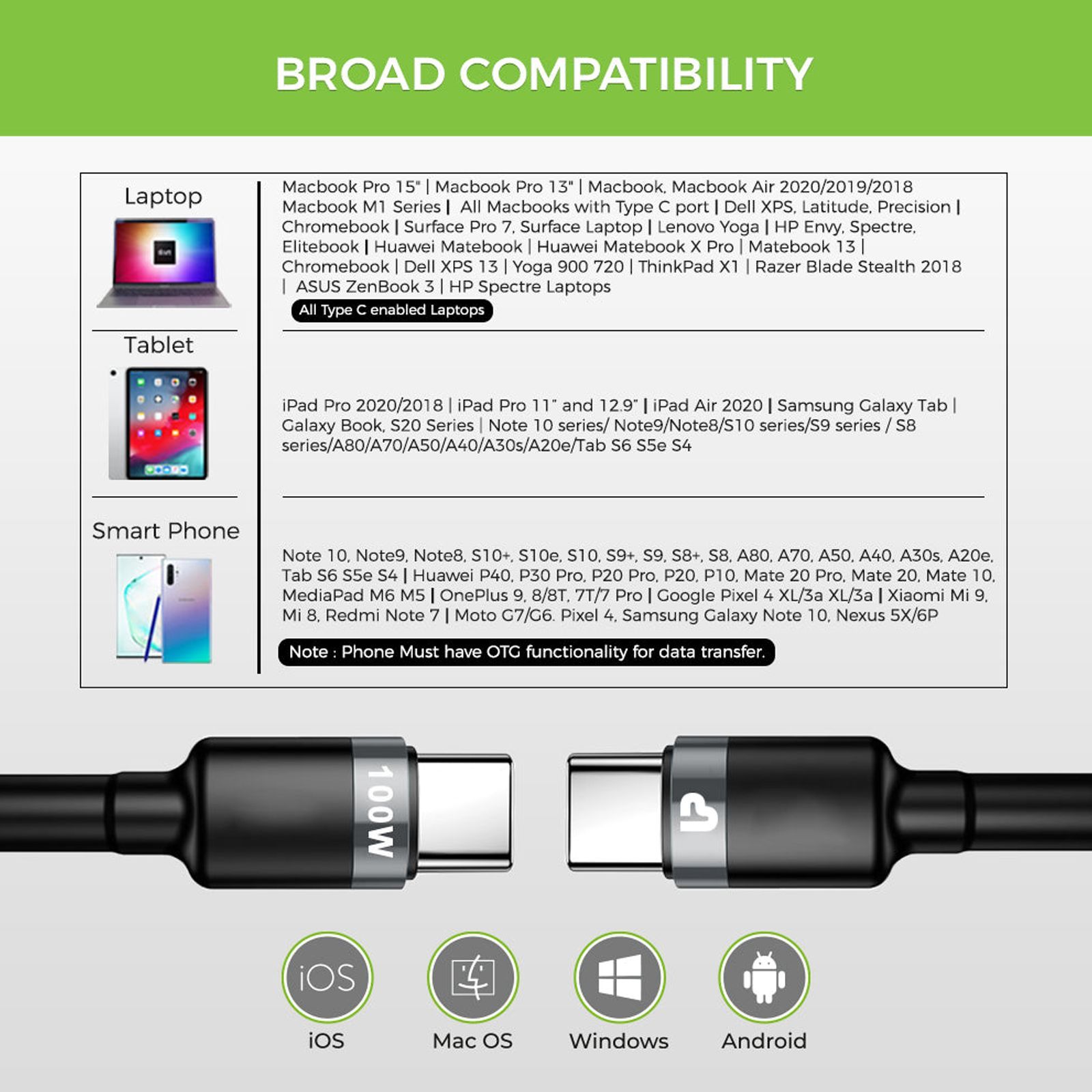 UltraProlink NyloKev Type C to Type C 4.9 Feet (1.5M) Cable (Tangle Free Design, Black)_4