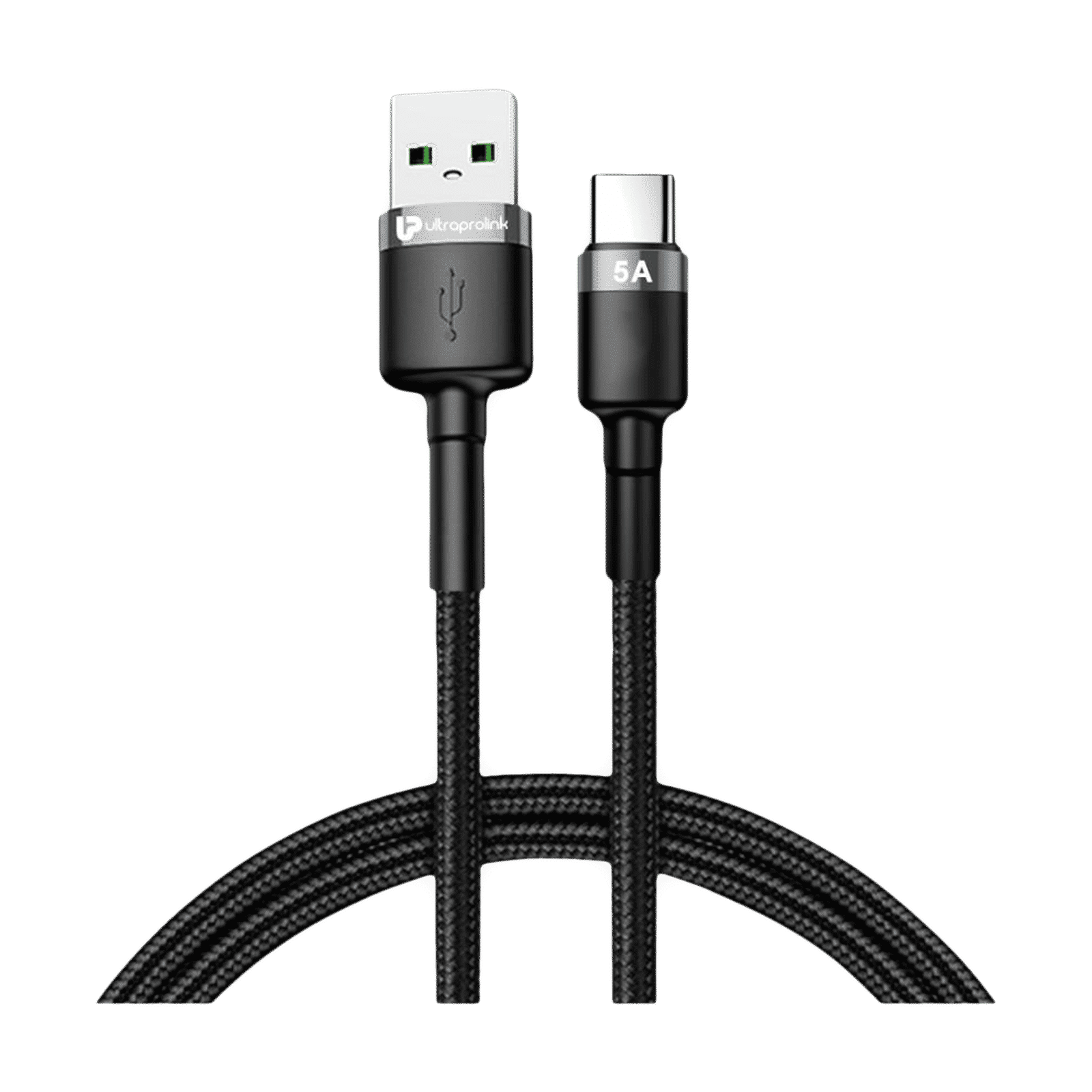 UltraProlink NyloKev Type A to Type C 4.9 Feet (1.5M) Cable (Tangle Free Design, Black)_1
