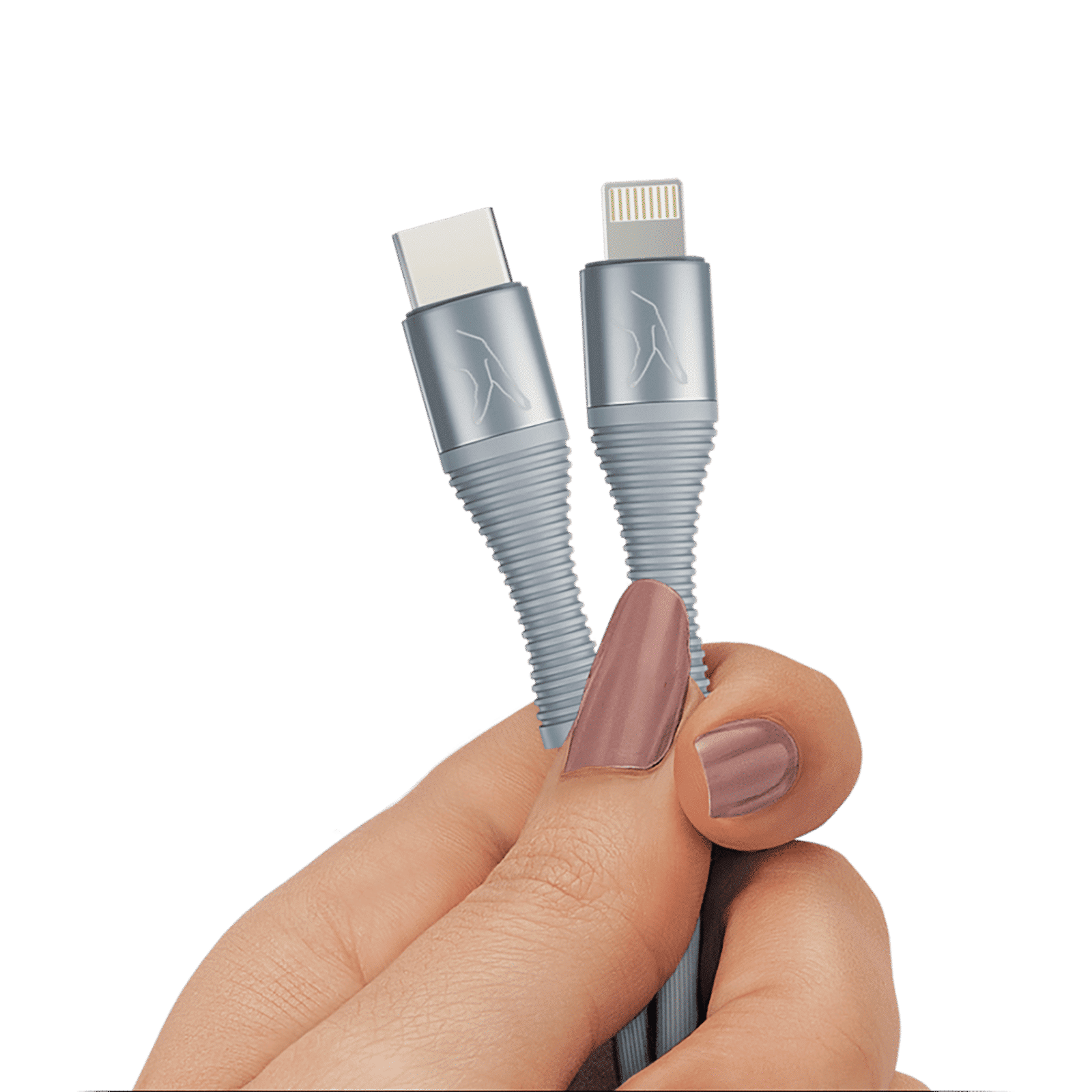 FINGERS FMC C-to-L Type C to Lightning 3.3 Feet (1M) Cable (Reversible Connectivity Design, Steel Grey)_7