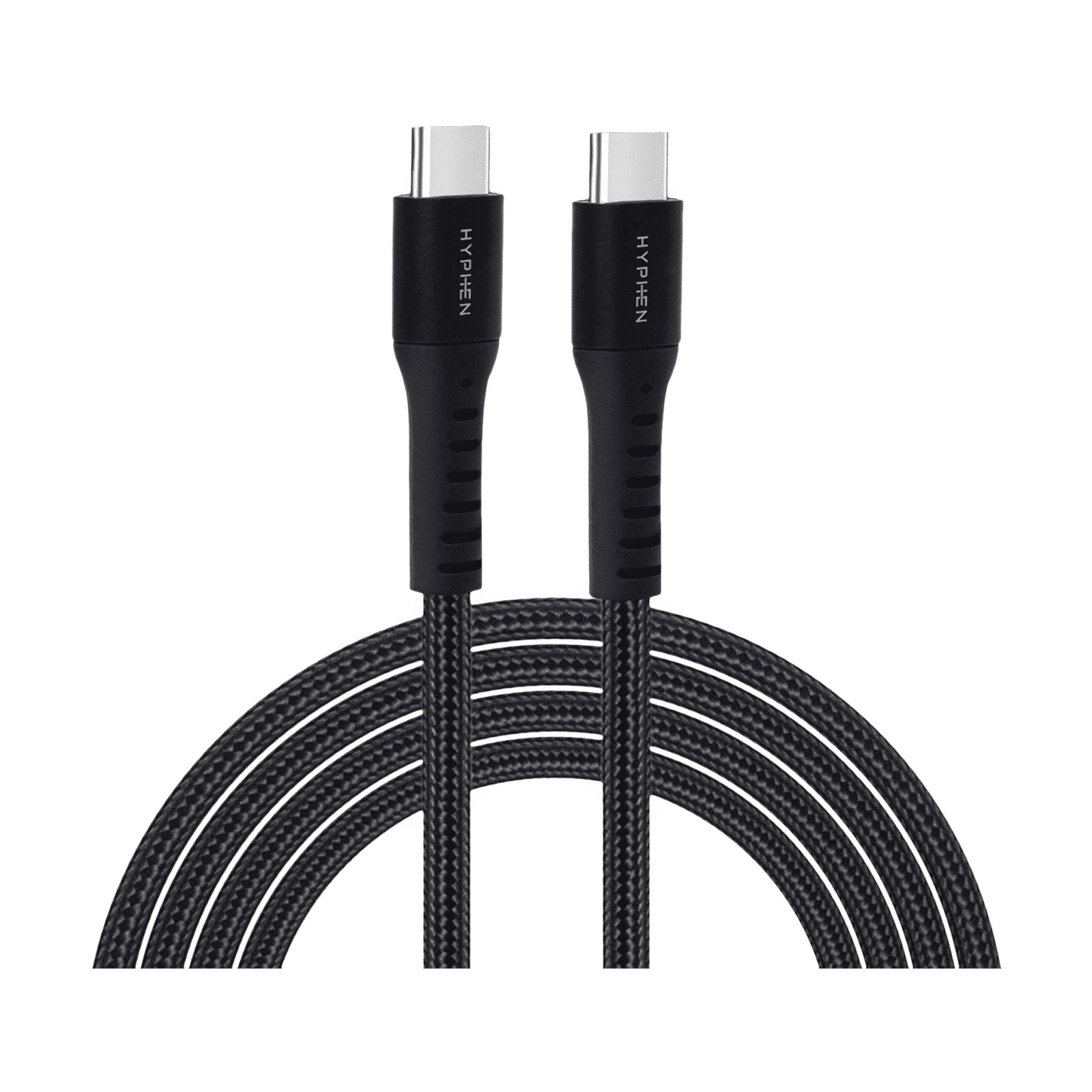 Hyphen Type C to Type C 6.6 Feet (2M) Cable (Aluminium Shell, Black) Hyphen Type C to Type C 6.6 Feet (2M) Cable (Aluminium Shell, Black)_1
