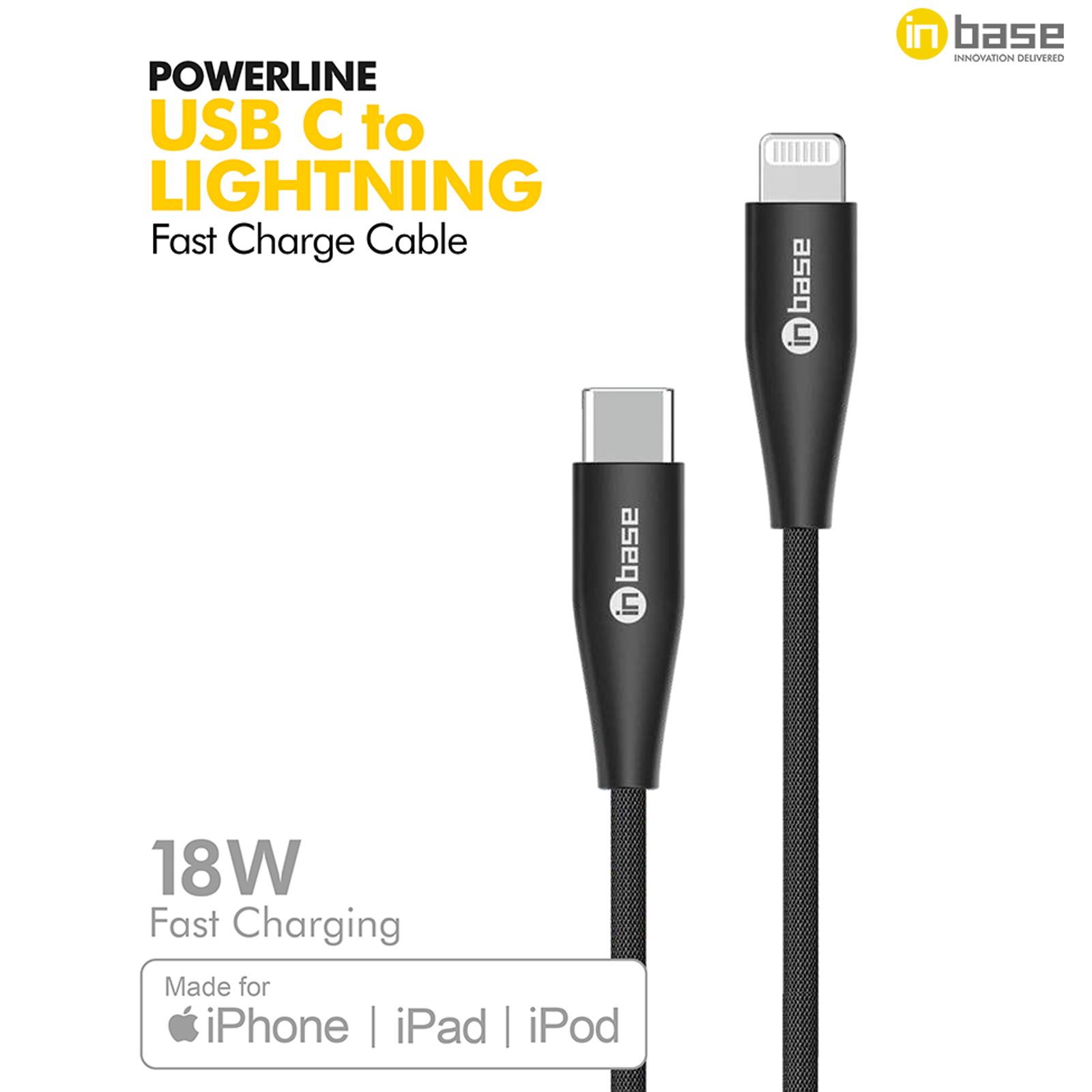 Inbase Type C to Lightning 4.9 Feet (1.5M) Cable (Tangle-free Design, Black) Inbase Type C to Lightning 4.9 Feet (1.5M) Cable (Tangle-free Design, Black)_6