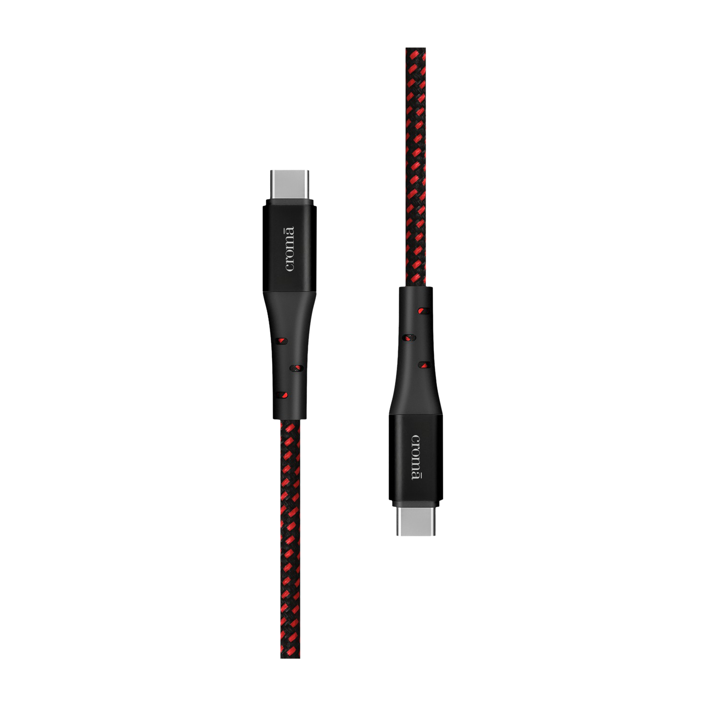Croma Type C to Type C 6.6 Feet (2M) Cable (Apple Compatible, Red)_3
