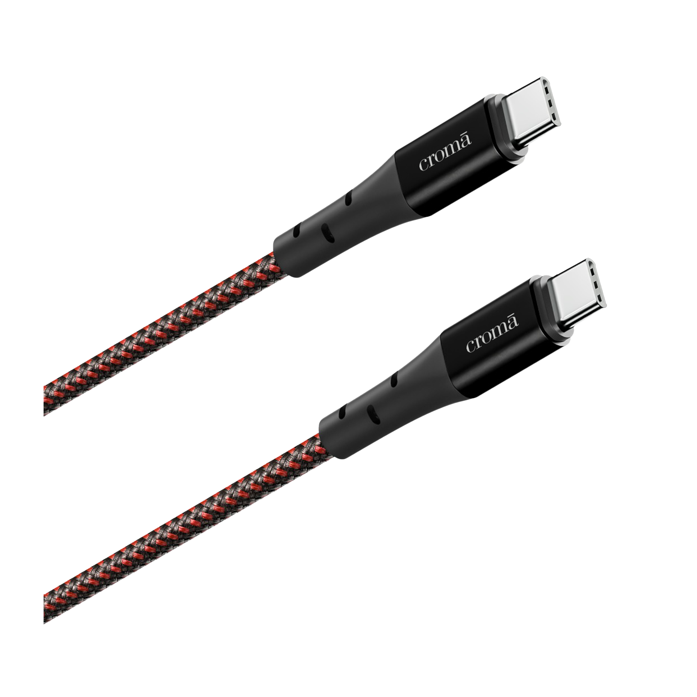 Croma Type C to Type C 6.6 Feet (2M) Cable (Apple Compatible, Red)_4