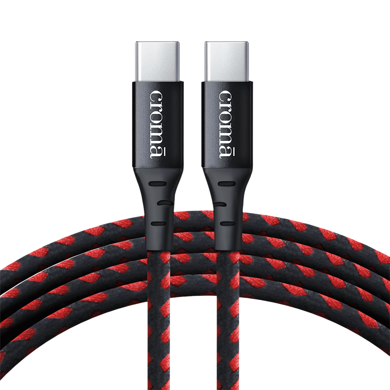 Croma Type C to Type C 6.6 Feet (2M) Cable (Apple Compatible, Red)_5