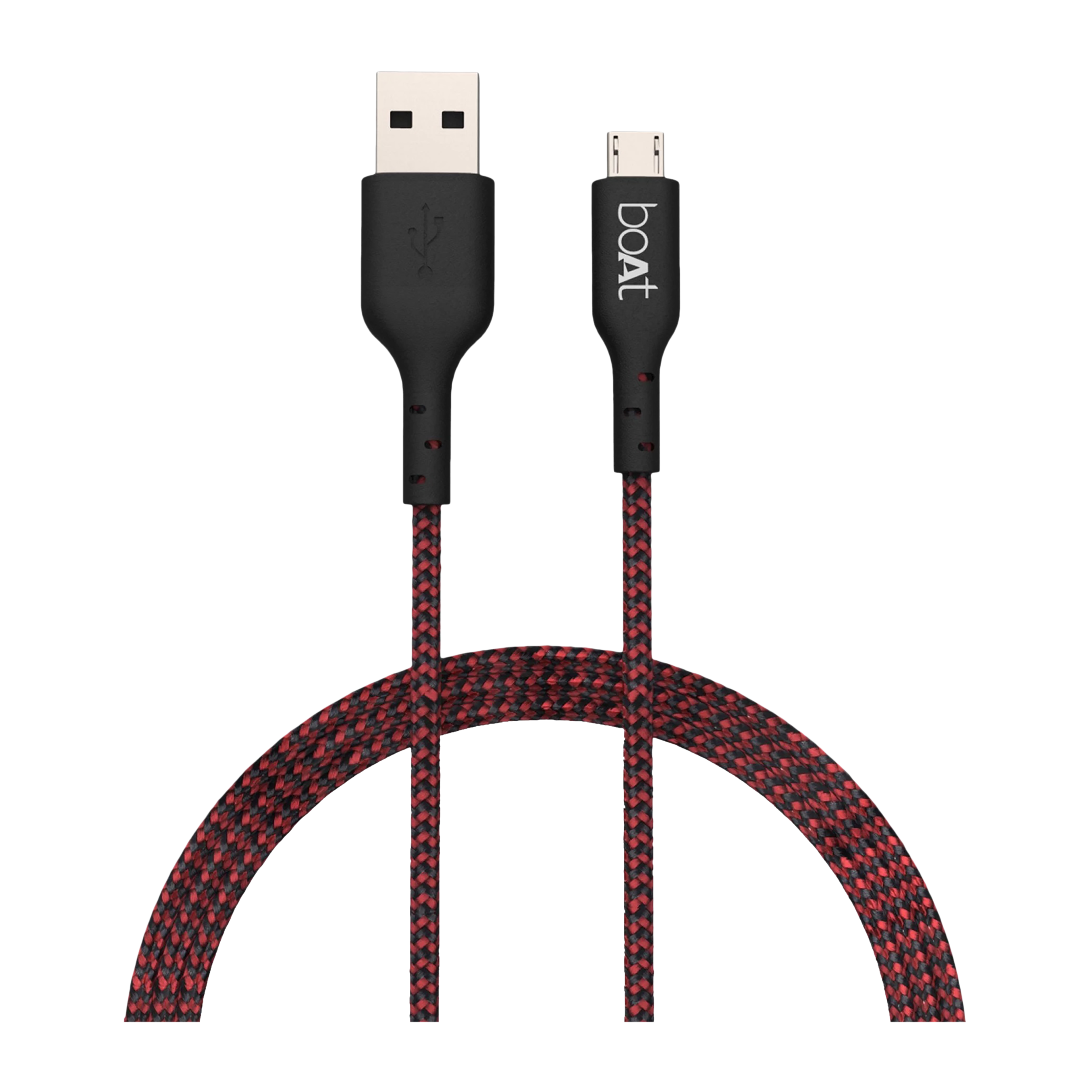 boAt 150 Type A to Micro USB 4.9 Feet (1.5M) Cable (Tangle-free Design, Black & Red)_5