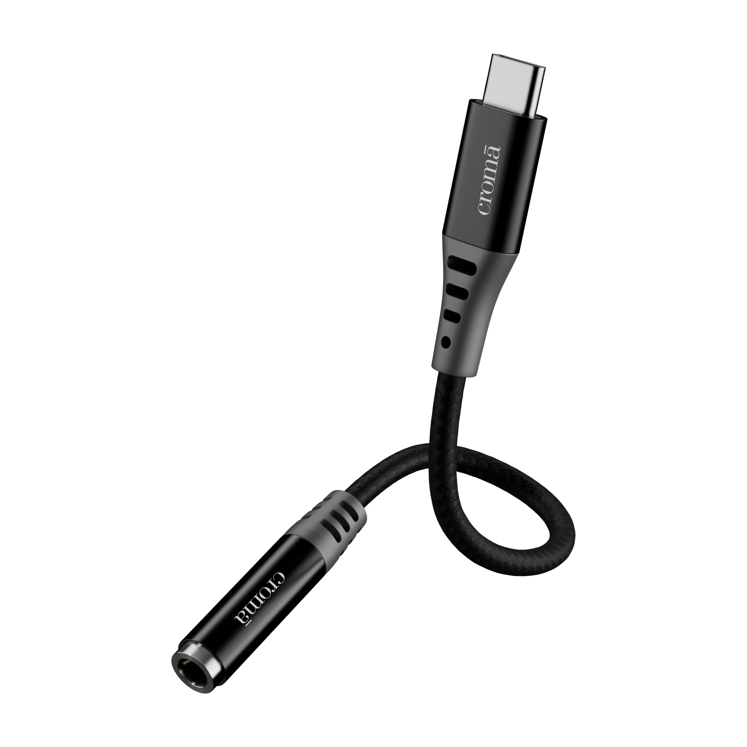 Croma Type C to 3.5mm Aux 0.39 Feet (0.12M) Audio Adapter (In-Built DAC Chip, Black)_5