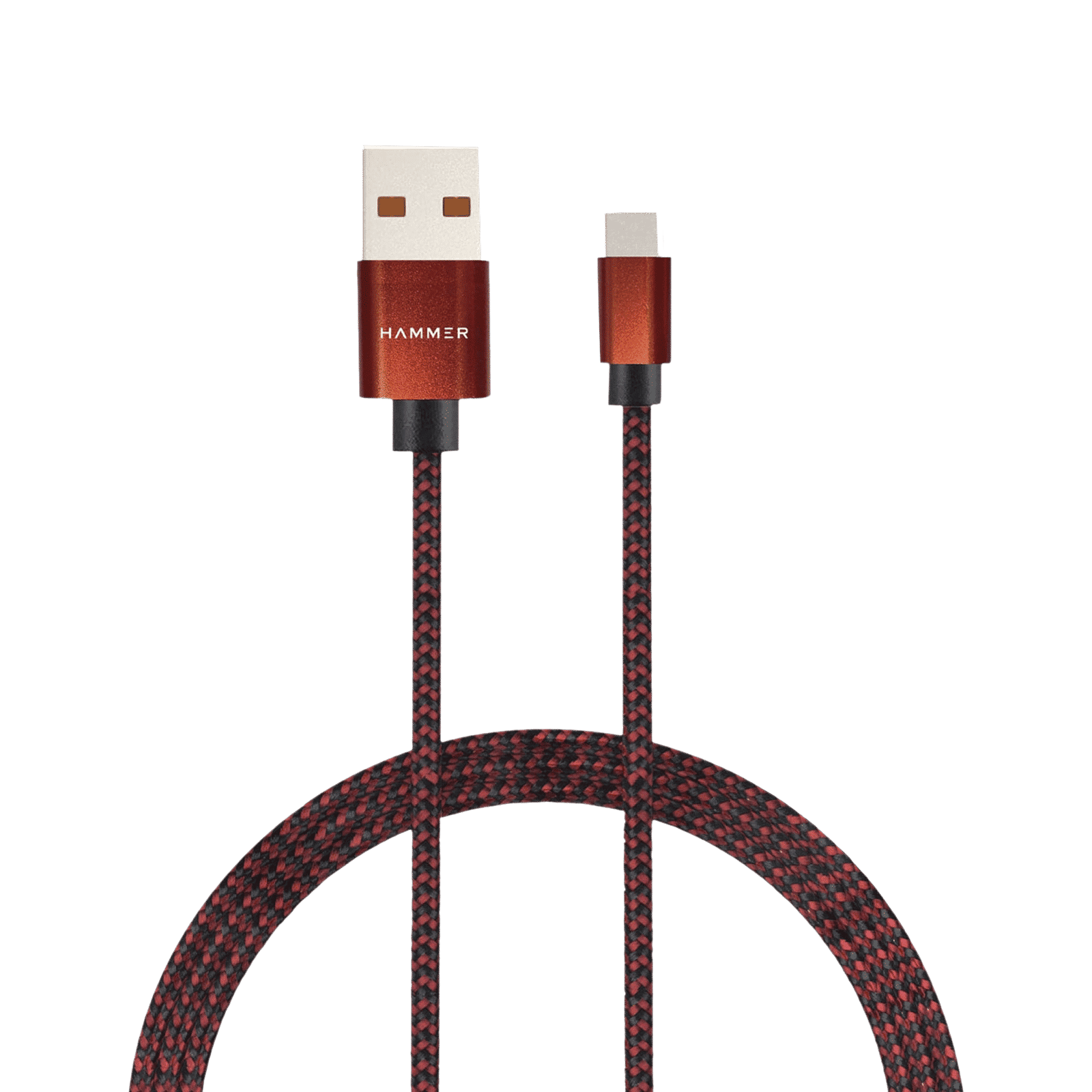 Hammer Type A to Type C 3.3 Feet (1M) Cable (Tangle-free Design, Red) Hammer Type A to Type C 3.3 Feet (1M) Cable (Tangle-free Design, Red)_3