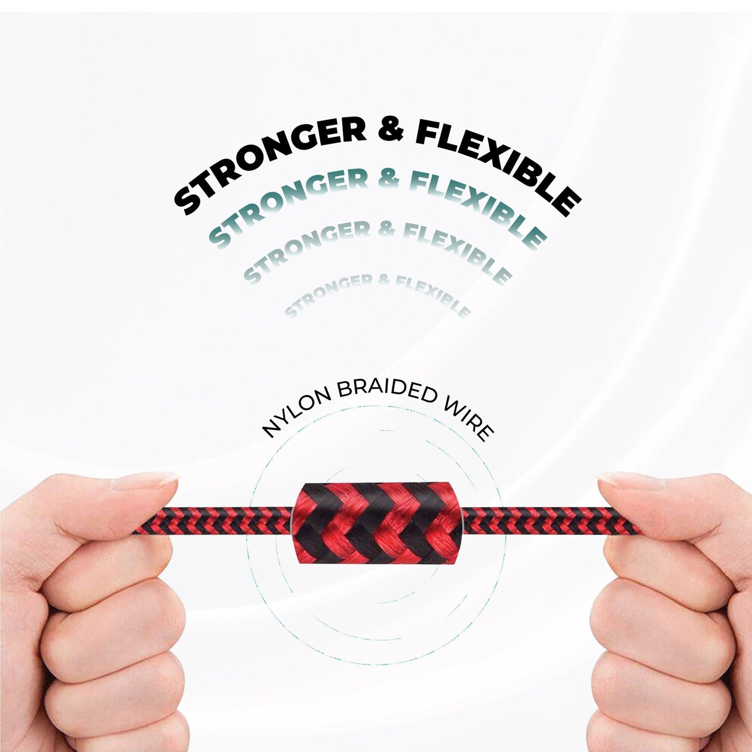 Hammer Type A to Type C 3.3 Feet (1M) Cable (Tangle-free Design, Red) Hammer Type A to Type C 3.3 Feet (1M) Cable (Tangle-free Design, Red)_6