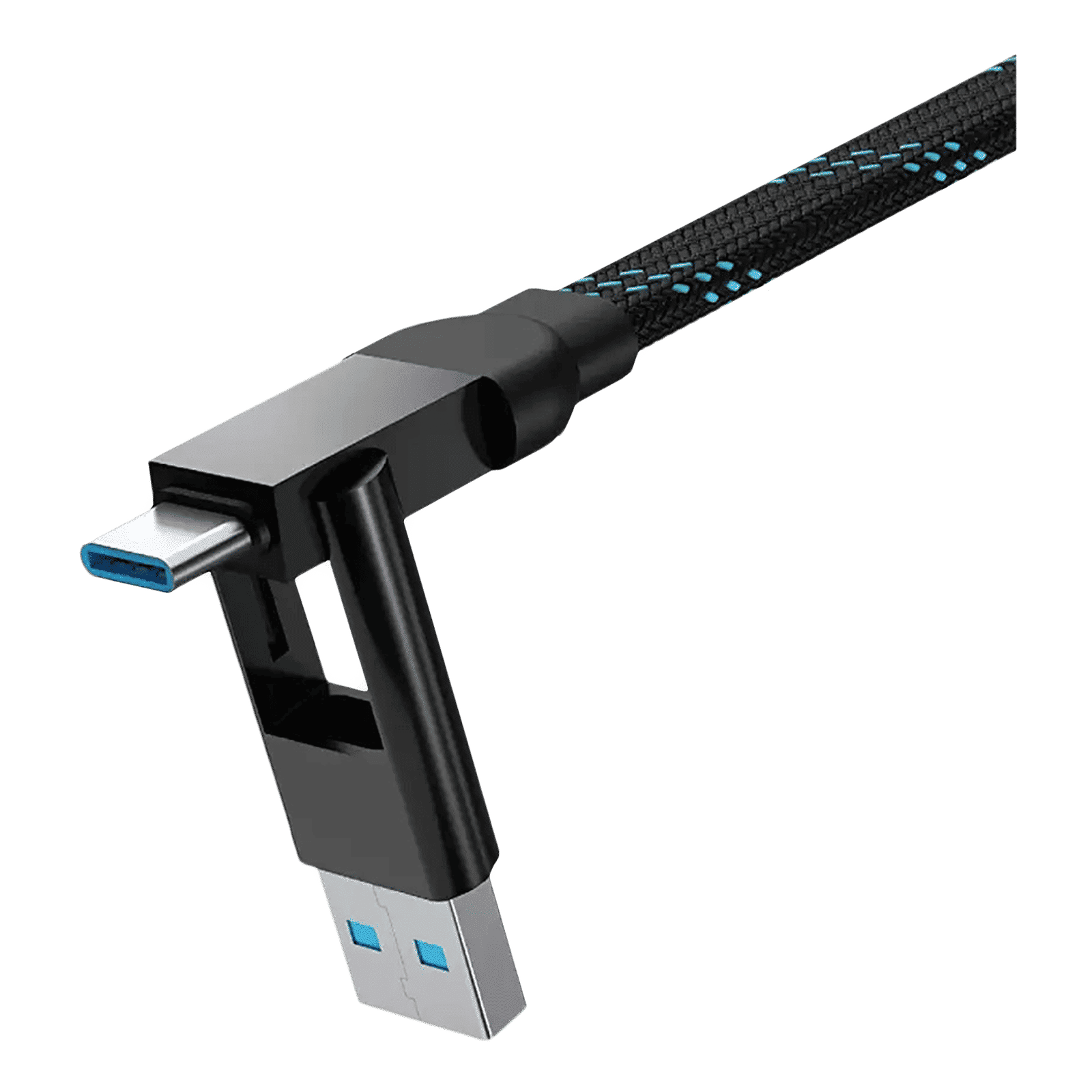 urbn Quad Type A, Type C to Type C, Lightning 3.9 Feet (1.2M) 4-in-1 Cable (Nylon Braided, Camo Black) urbn Quad Type A, Type C to Type C, Lightning 3.9 Feet (1.2M) 4-in-1 Cable (Nylon Braided, Camo Black)_8