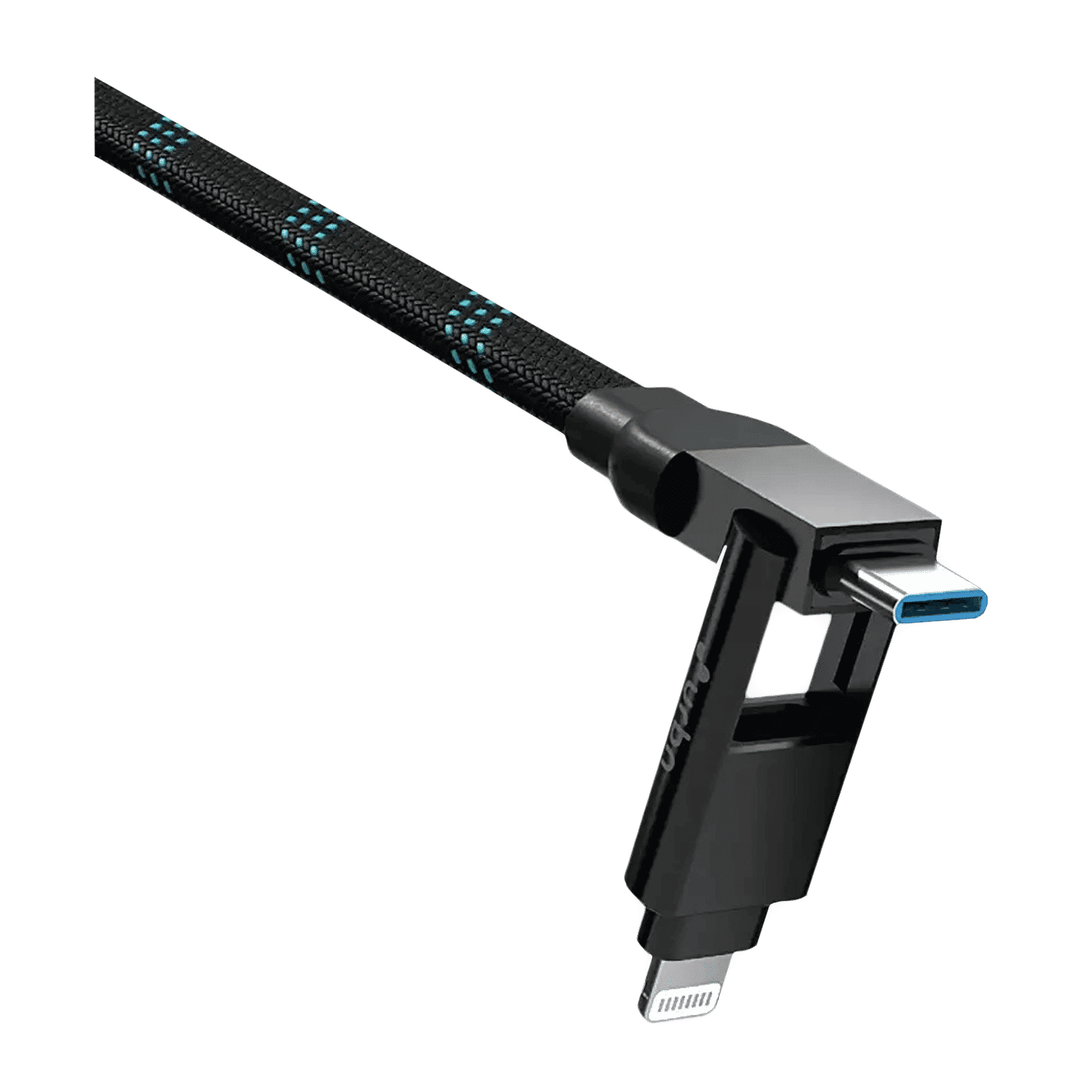 urbn Quad Type A, Type C to Type C, Lightning 3.9 Feet (1.2M) 4-in-1 Cable (Nylon Braided, Camo Black) urbn Quad Type A, Type C to Type C, Lightning 3.9 Feet (1.2M) 4-in-1 Cable (Nylon Braided, Camo Black)_9