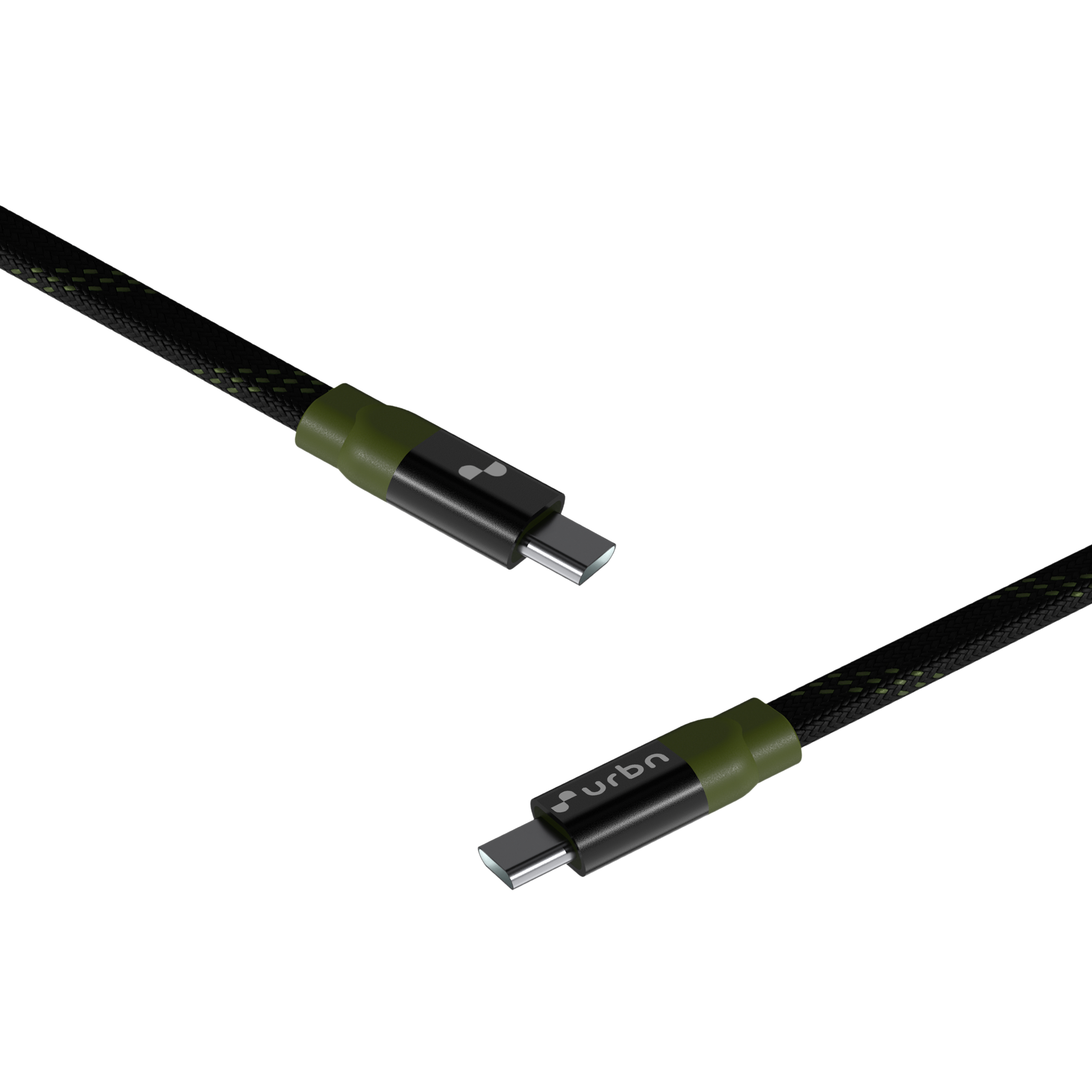 urbn Type C to Type C 3.9 Feet (1.2M) Cable (Nylon Braided, Camo Black) urbn Type C to Type C 3.9 Feet (1.2M) Cable (Nylon Braided, Camo Black)_3
