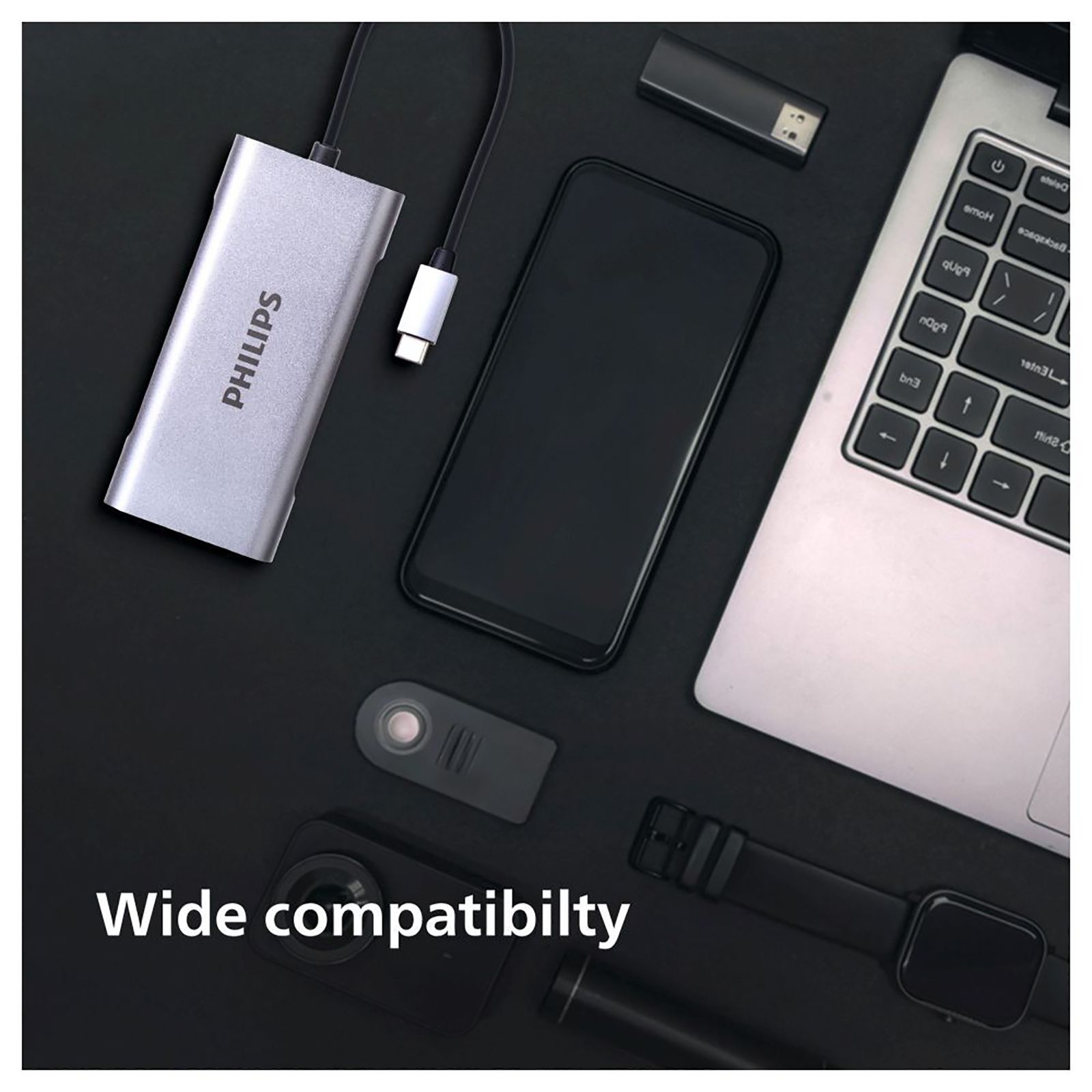 Philips 7-in-1 USB 3.0 Type C to USB 3.0 Type A, USB Type C, SD Card Slot, TF Card Reader, HDMI Type A USB Hub (5 Gbps Data Transfer Rate, Grey) Philips 7-in-1 USB 3.0 Type C to USB 3.0 Type A, USB Type C, SD Card Slot, TF Card Reader, HDMI Type A USB Hub (5 Gbps Data Transfer Rate, Grey)_6