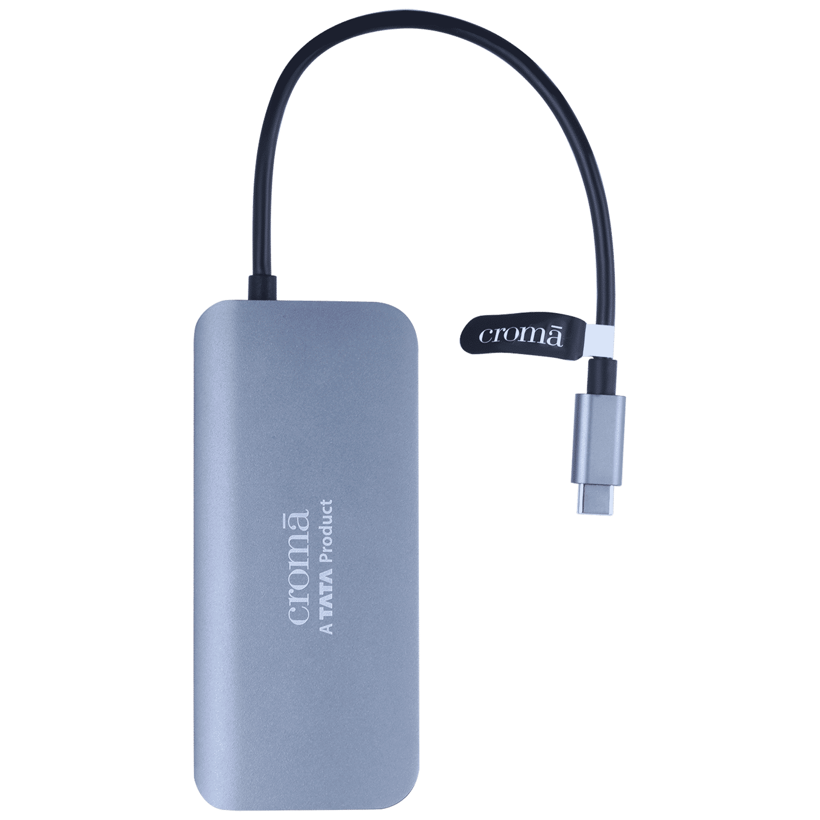 Croma USB 3.0 Type C to USB 3.0 Type C, USB 3.0 Type A, RJ45, HDMI Type A Multi-Port Hub (5 Gbps Data Transfer Rate, Grey)_1