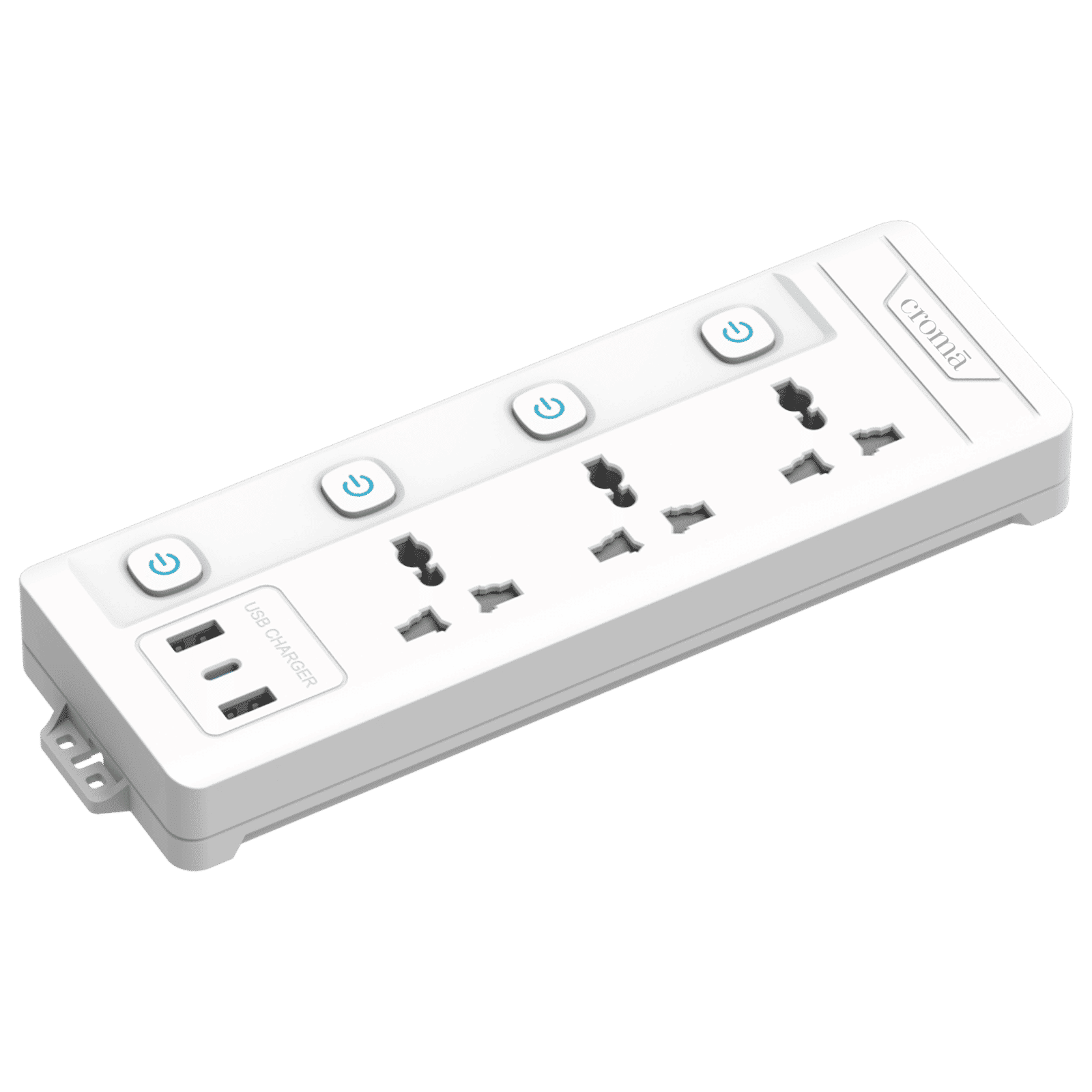 Croma 6 Amps 3 Sockets Surge Protector with Individual Switch (2 Meters, Child Safety Shutters, CRSP3WYSPA266201, White) Croma 6 Amps 3 Sockets Surge Protector with Individual Switch (2 Meters, Child Safety Shutters, CRSP3WYSPA266201, White)_6
