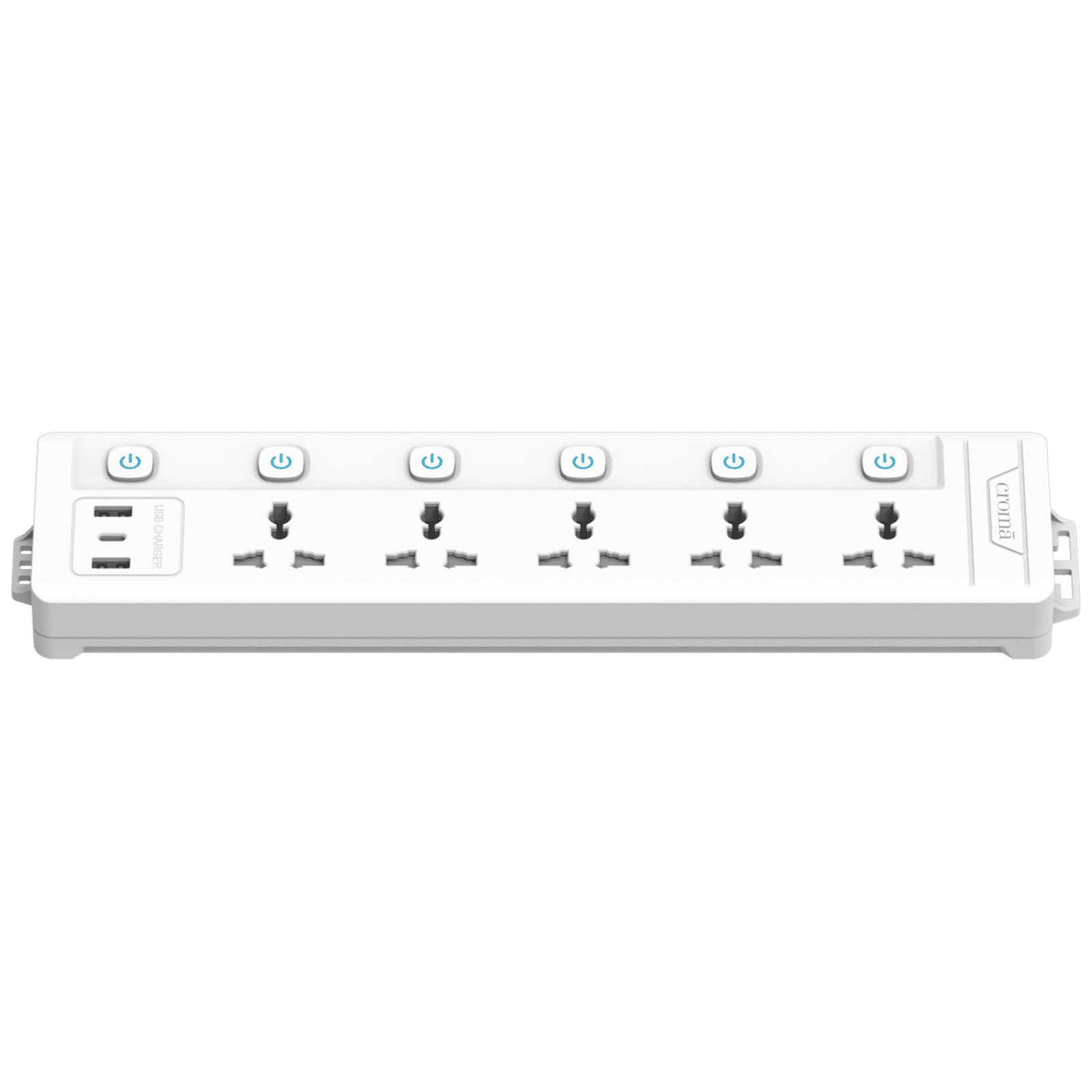 Croma 6 Amps 5 Sockets Surge Protector (2 Meters, Child Safety Shutters, White) Croma 6 Amps 5 Sockets Surge Protector (2 Meters, Child Safety Shutters, White)_2