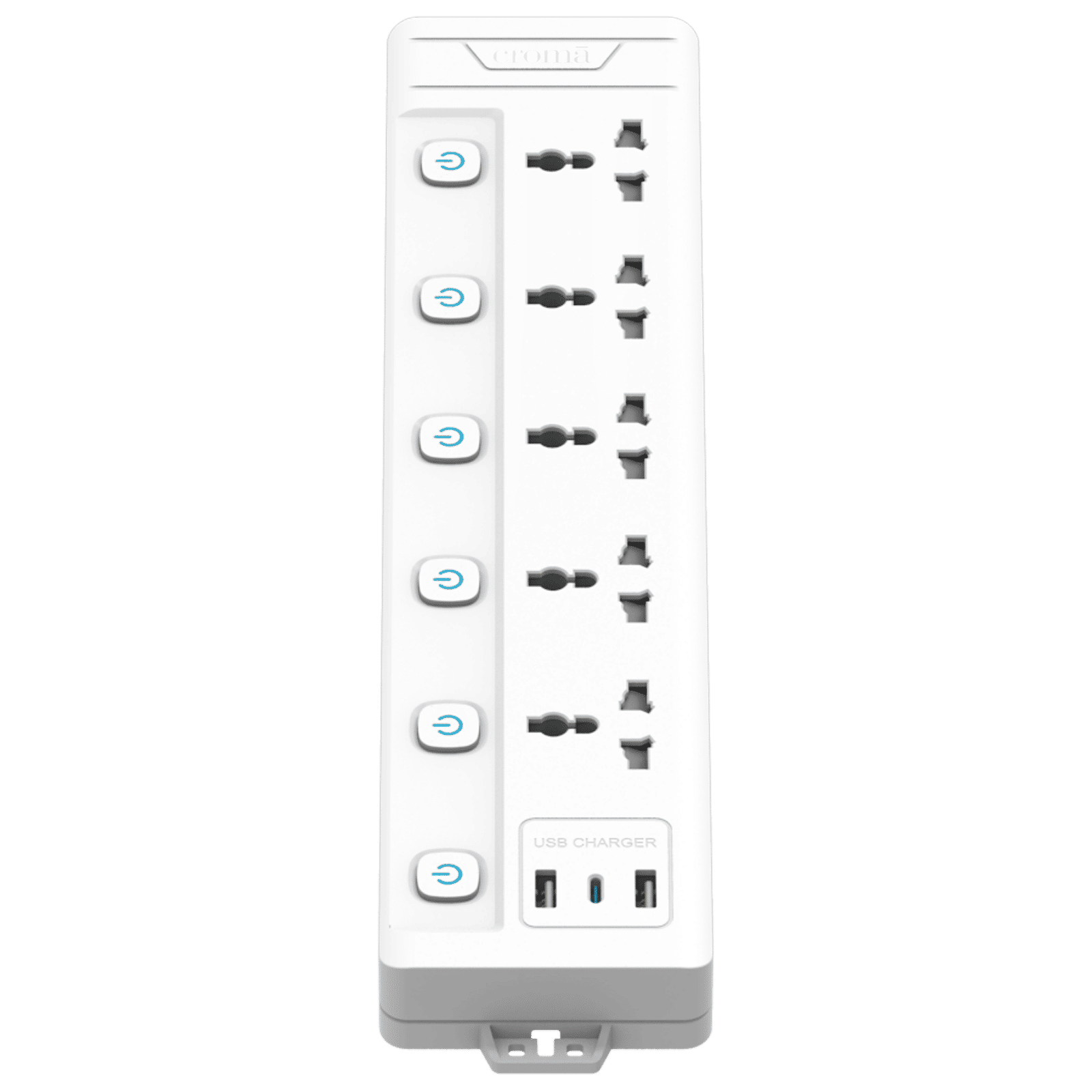 Croma 6 Amps 5 Sockets Surge Protector (2 Meters, Child Safety Shutters, White) Croma 6 Amps 5 Sockets Surge Protector (2 Meters, Child Safety Shutters, White)_5