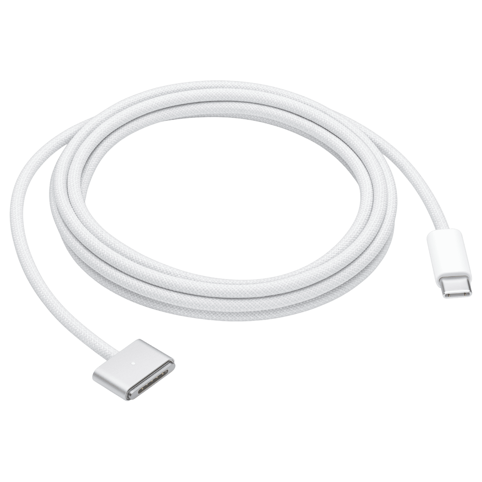 Apple MW613ZM/A Type C to MagSafe 3 6.5 Feet (2M) Cable (Made with a Woven Design, White)_1